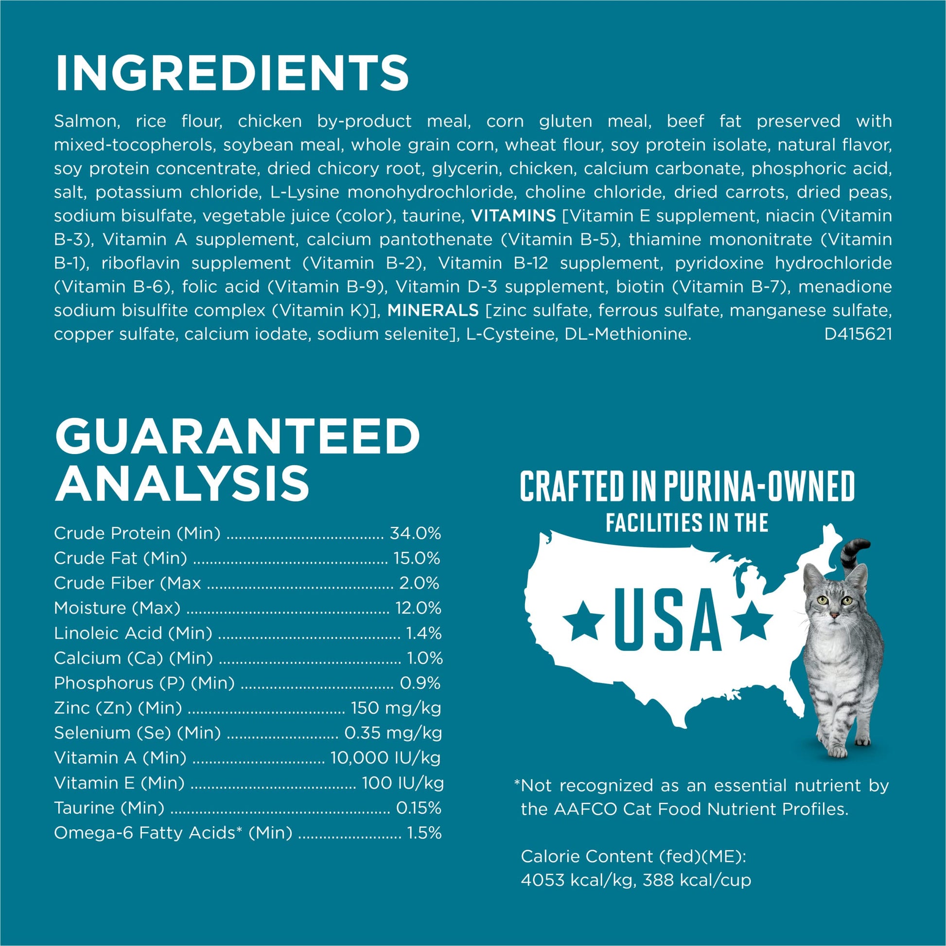 Purina ONE Natural Dry Cat Food, Tender Selects Blend With Real Salmon - 7 lb. Bag