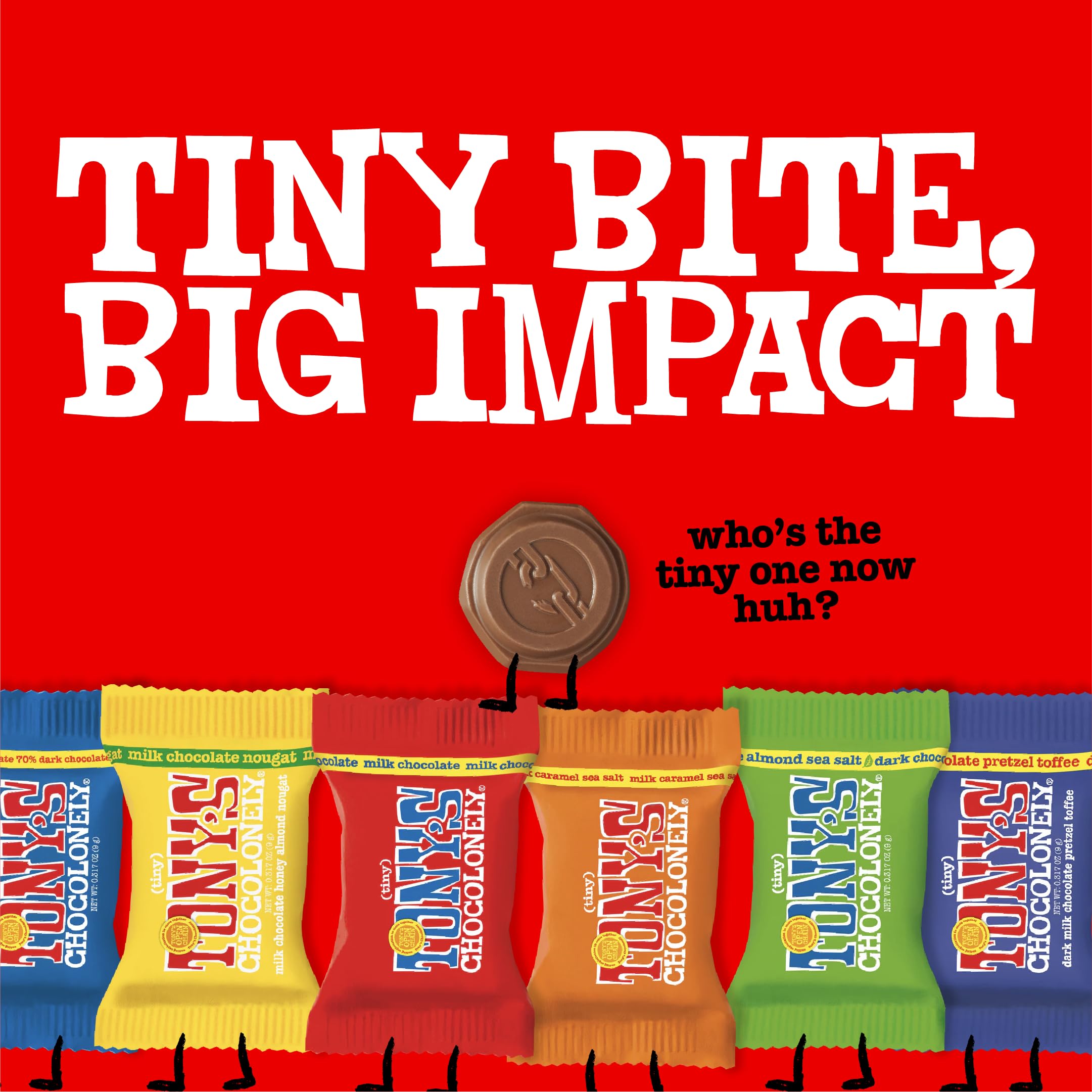 Tony's Chocolonely Assorted Milk Chocolate Pieces - Belgium Chocolate, Fairtrade & B Corp Certified (36 pieces, 11.28 oz)