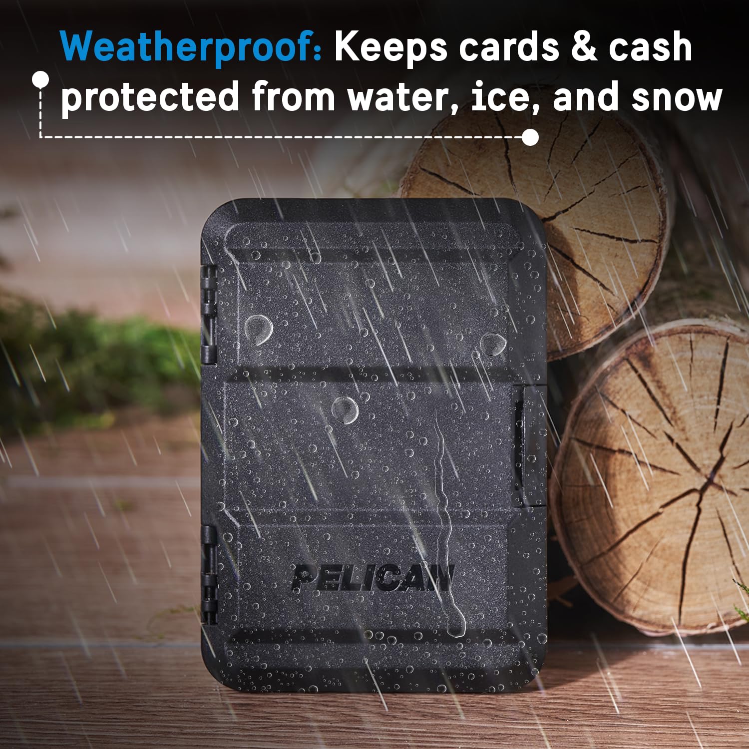Pelican MagSafe Wallet for iPhone - Heavy Duty MIL-STD Snap-On Phone Magnetic Wallet and Phone Card Holder - Detachable and Slim Hard Case for iPhone 17 Pro Max /16 Pro Max/15/14/13/12 Series - Black