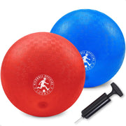 LOYNYE 10 Inch Dodgeball Balls Playground Ball Kickball, Dodge Balls for Kids, Kickballs Handball for Indoor Outdoor Games Four Square Balls, Includes Pump
