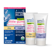 Mommy's Bliss Organic Little Gums Soothing Massage Gel Day and Night Combo, Great for Teething Babies, Age 2 Months+, Sugar Free, Mild & Sweet Flavor, 2 - 0.53 Oz Tubes (Pack of 1)