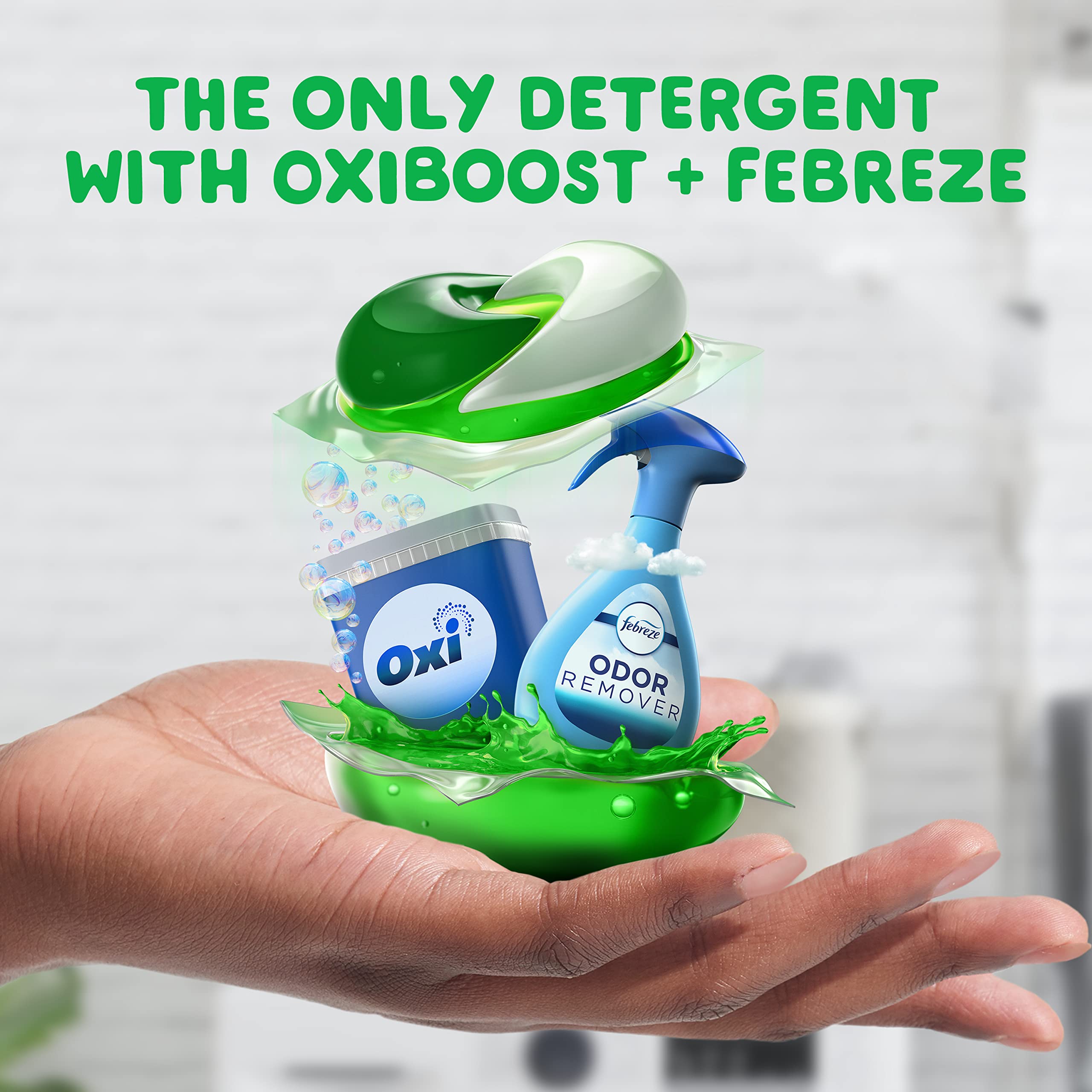 Gain Flings Laundry Detergent Pacs with Odor Defense 60 Ct Super Fresh HE 3in1 Detergent Pacs with Febreze and Oxi