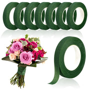 COIDEA 8 Rolls Floral Tape, 1/2" Wide Flower Tape, Dark Green Floral Tape for Fresh Flowers, Adhesive Florist Tape for Floral Crafts, Bouquet Floral Arranging Stem Wrapping, Wedding Bouquet, 30Yard