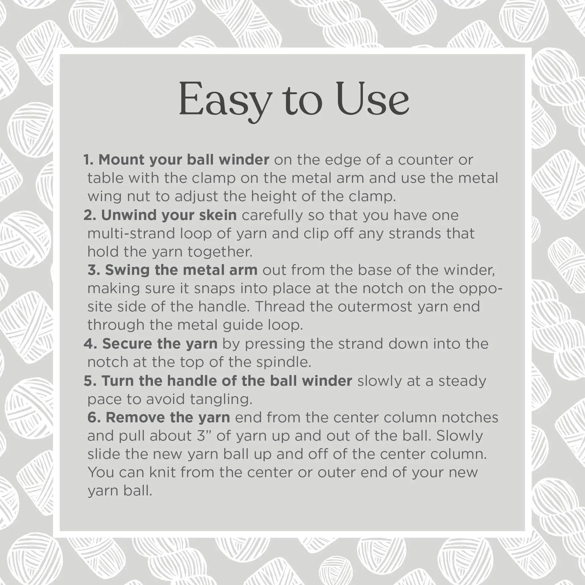 Knit Picks Yarn Ball Winder for Knitting and Crocheting
