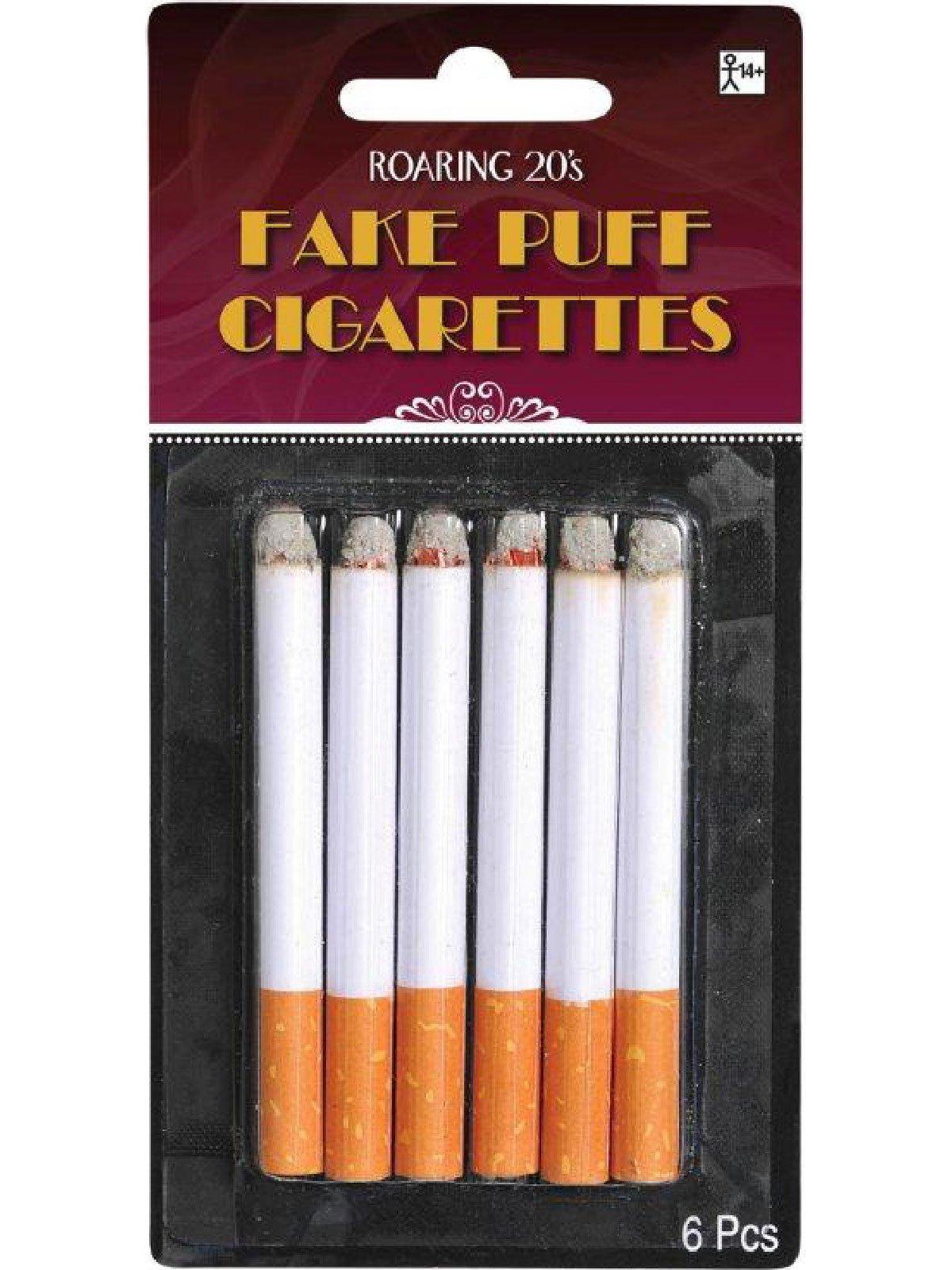 Fake Puff Cigarettes Costume Accessory - 3.25", 6 Count - Durable & Realistic - Ideal For Themed Parties & Theatrical Performances