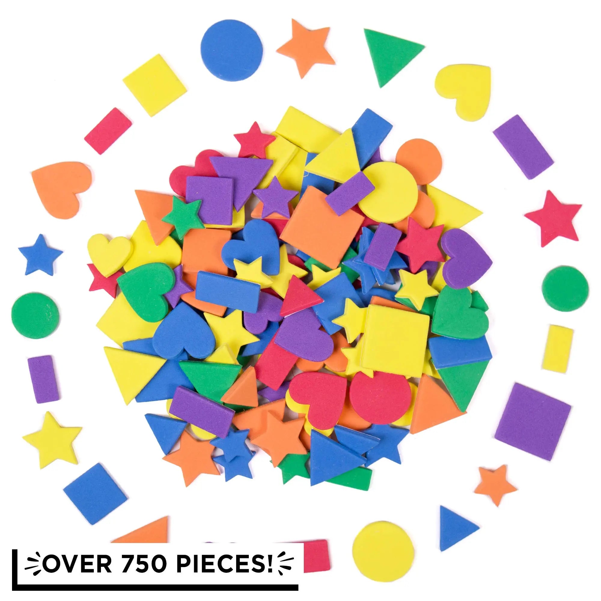 Horizon Group USA Assorted Self Adhesive Foam Shapes, Multicolored