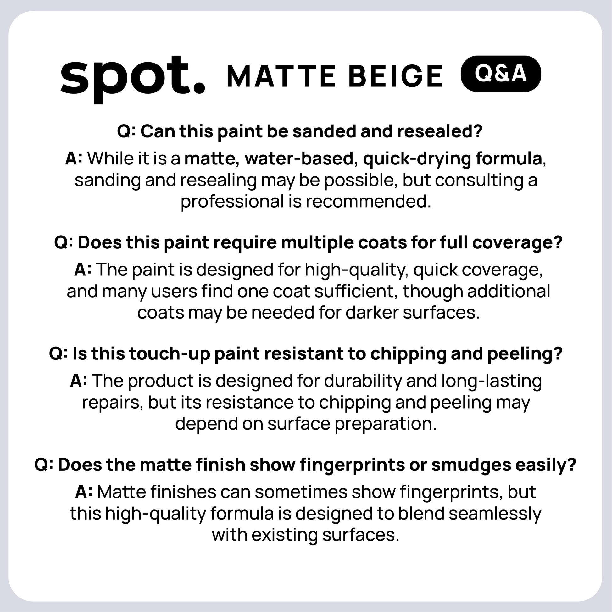 spot. Touch-Up Paint | Matte Finish for Cabinets, Walls, Doors & Furniture | Multi-Tone Beige Repair Kit | Quick-Dry, Self-Priming, Low-Odor, Eco-Friendly | No-Sanding or Primer Needed | 3 Pack