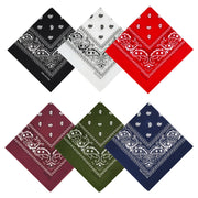 APIGANIZ 100% Cotton Bandanas, 21 x 21 inches, Set of 6 (Basic - Dark Colors)