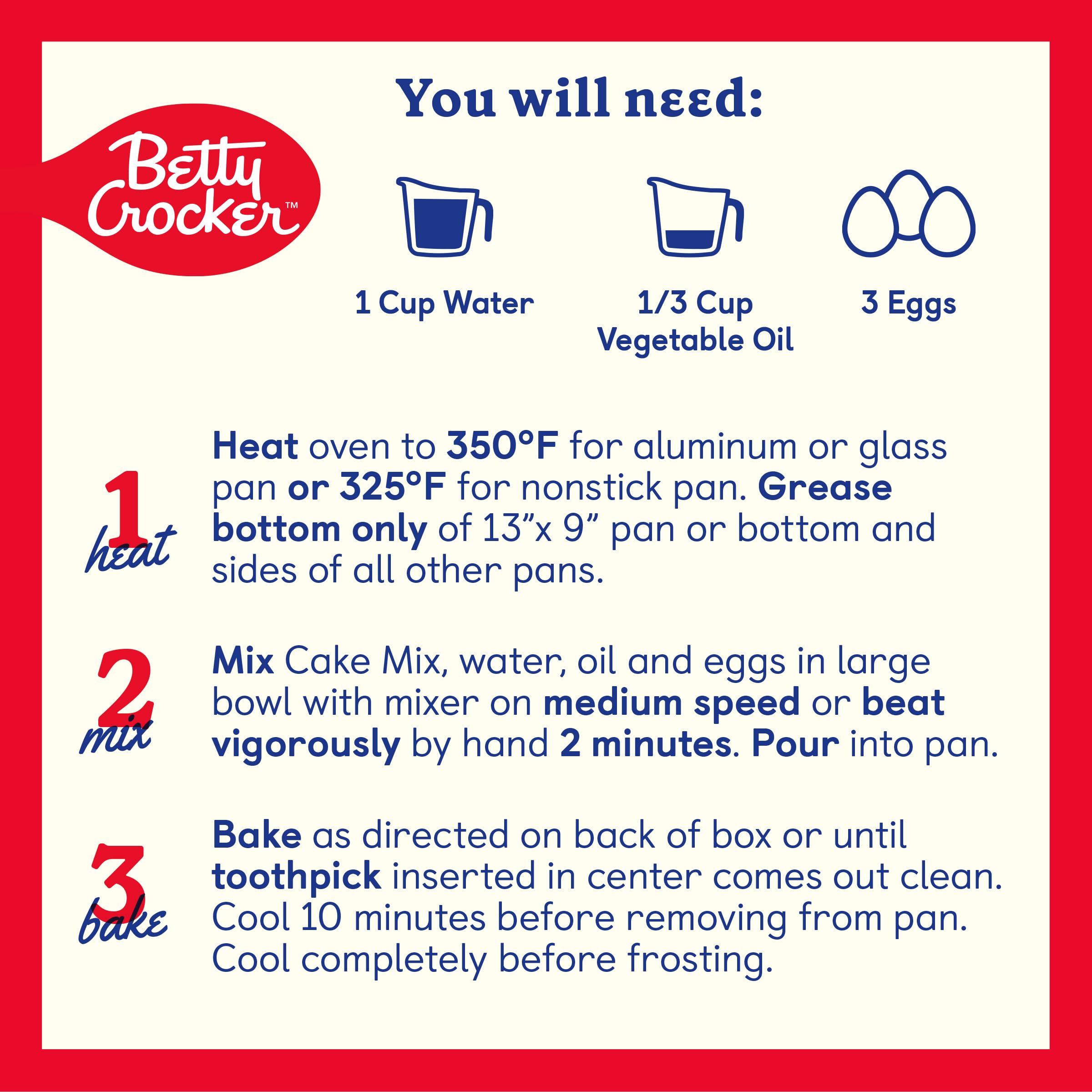 Betty Crocker Delights Super Moist French Vanilla Cake Mix, 13.25 oz