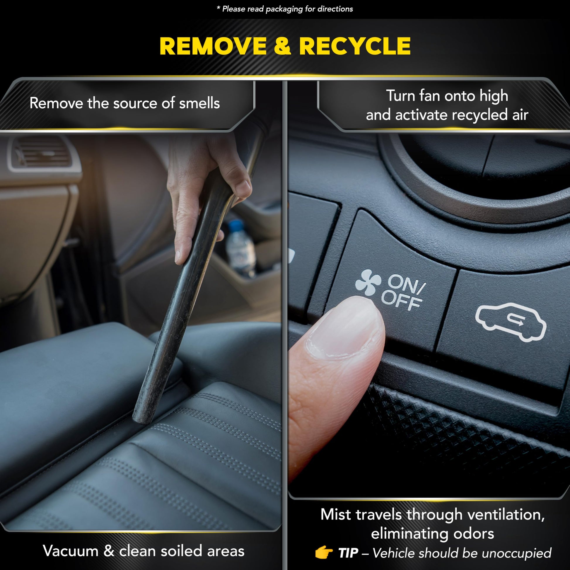 Meguiar's Whole Car Air Refresher, Car Odor Eliminator Spray Permanently Eliminates Unwanted Vehicle Odors Throughout Your Interior, Black Chrome Scent, 2 Oz Aerosol Canister