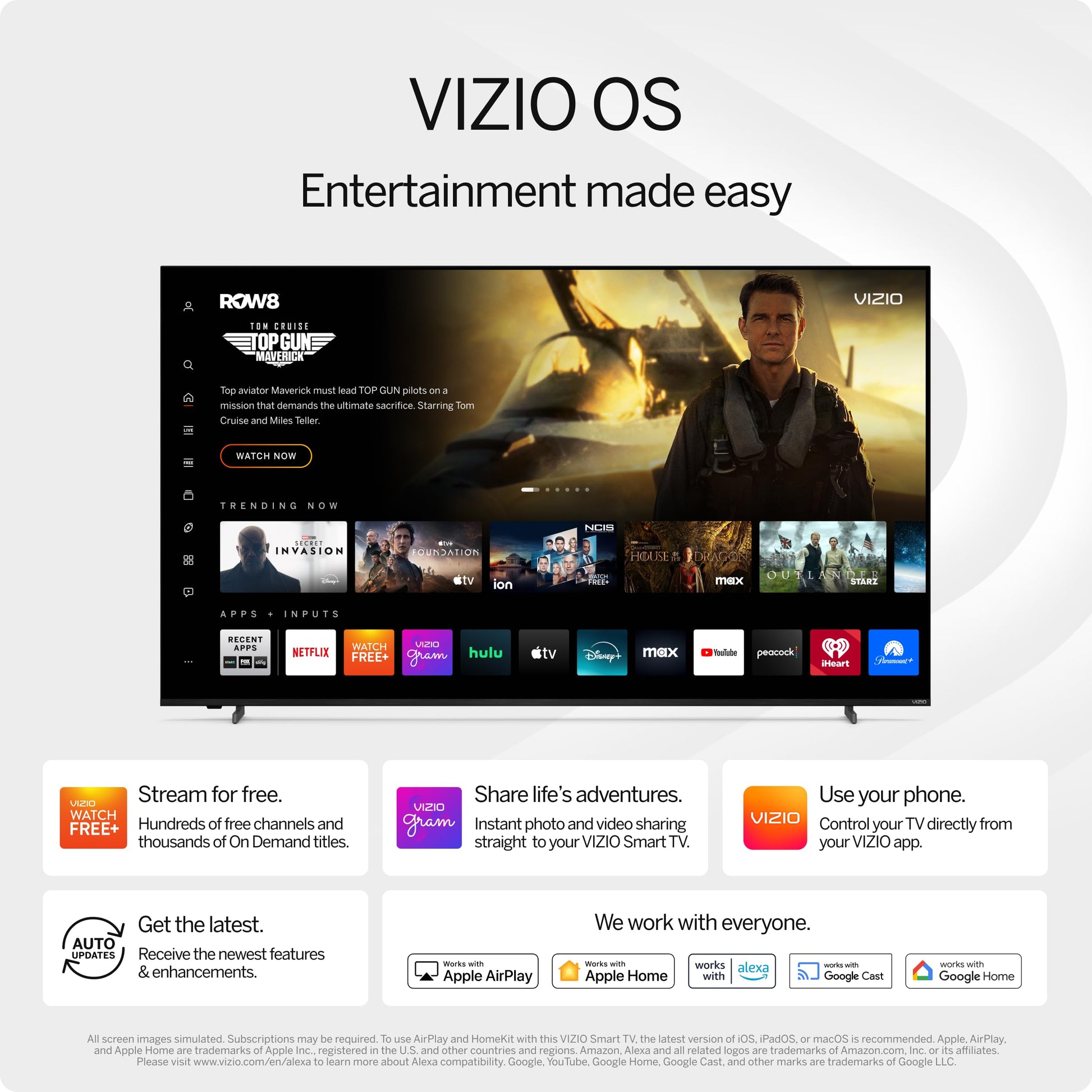 VIZIO 24-inch D-Series FHD LED Smart TV w/Bluetooth Headphone Capable, AMD FreeSync & Alexa Compatibility, D24fM-K01, 2023 Model