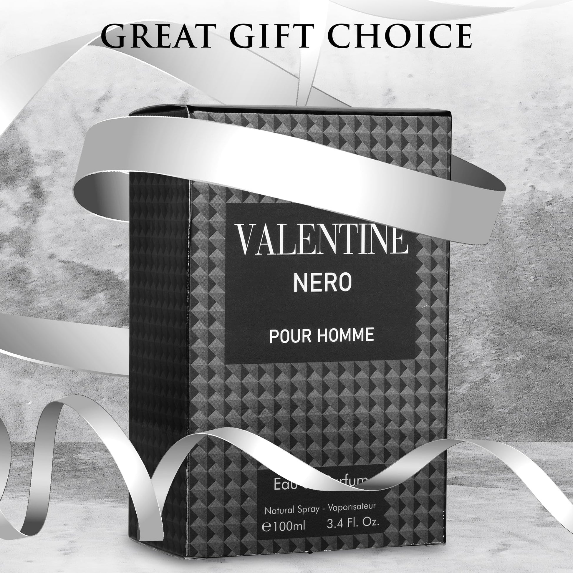 URBAN COLLECTION Valentine Nero for Men - Woody Aromatic Fragrance with Floral and Mineral Notes - Masculine Scent - 100ml