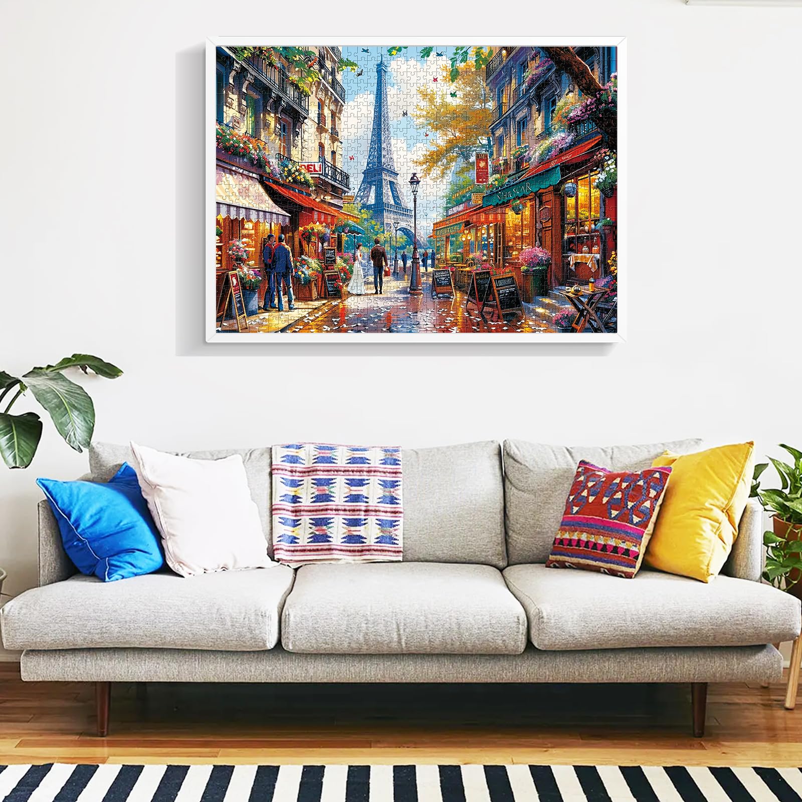 1000 Pieces Puzzle for Adults - Charming Paris Puzzle for Adults Children - Recycled Paper Jigsaw Puzzle 1000 Pieces - Fun and Challenging Family Game Great Gift Idea, Finished Size is 28 * 20 in