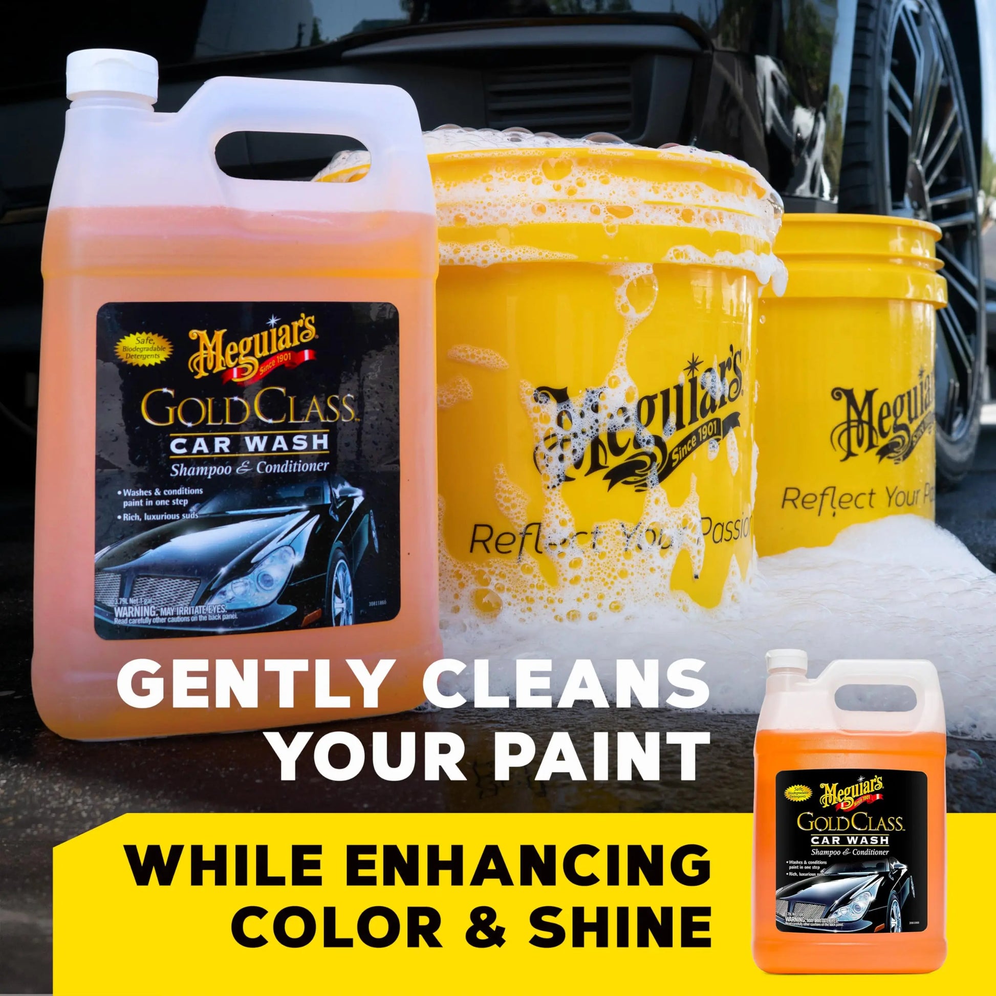 Meguiar's Gold Class Car Wash, Car Wash Foam for Car Cleaning - 1 Gallon Container