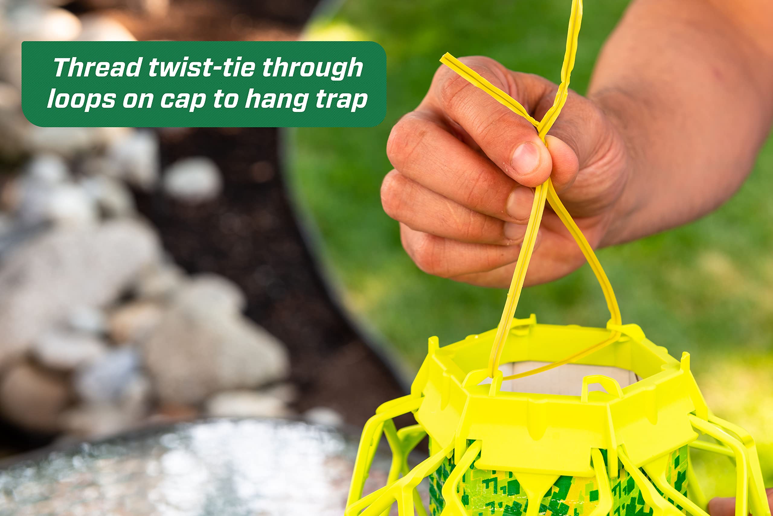 RESCUE! VisiLure® TrapStik for Wasps, Mud Daubers, Carpenter Bees – 2 Pack