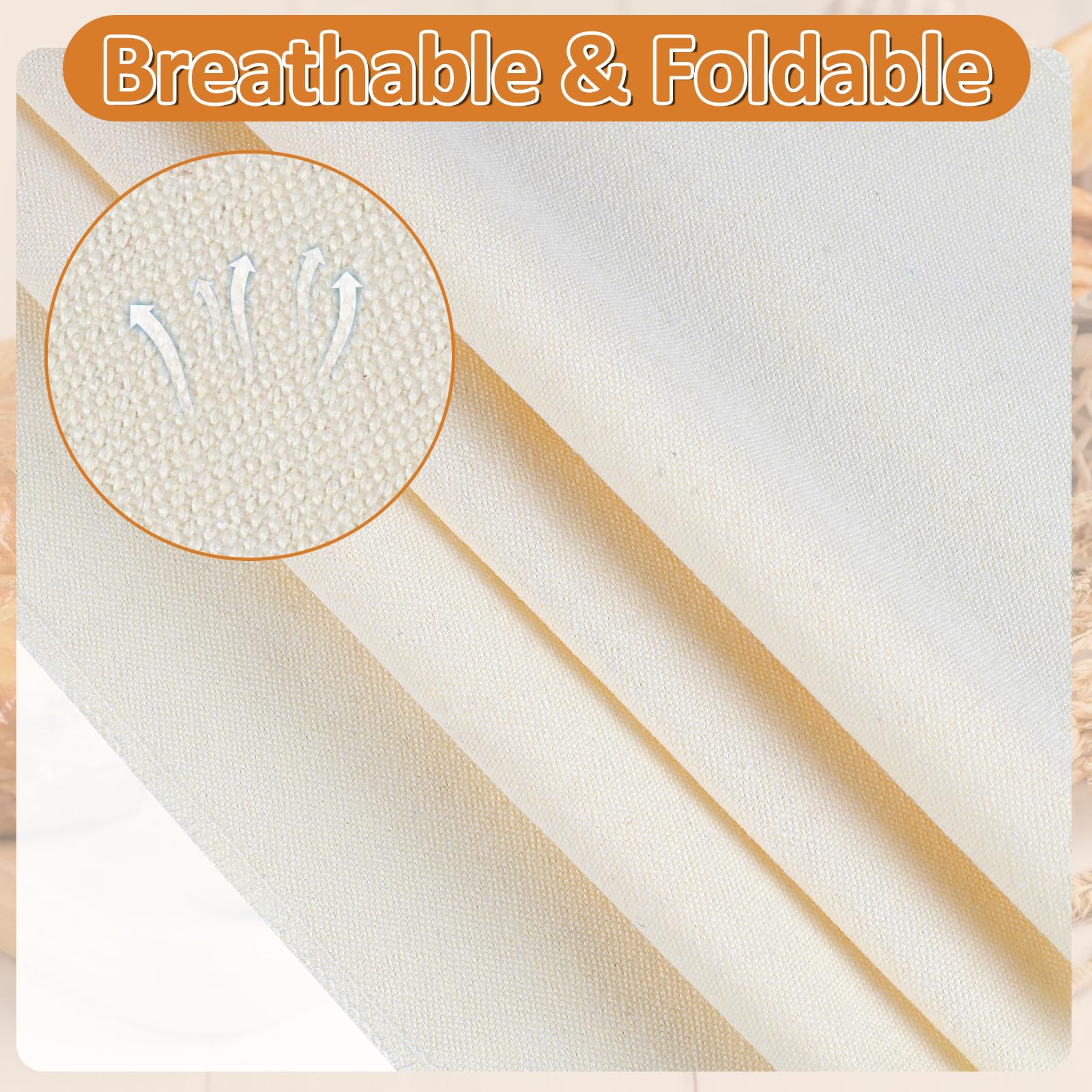 Ninsula 4PCS Tea Towels for Baking Sourdough, 14x18.8 Inch Reusable Thick Bread Towels for Proofing, Bread Cloth for Baguettes, Pastry, Loaves
