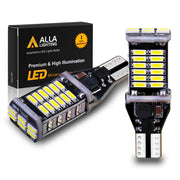 Alla Lighting 912 921 LED Bulbs for Back-up Reverse Lights, 6000K Xenon White CAN-BUS 4014 30-SMD T10 T15 906 W16W 921K 922, 360 degrees Light Backup, Cargo Lights Replacement, Extremely Super Bright