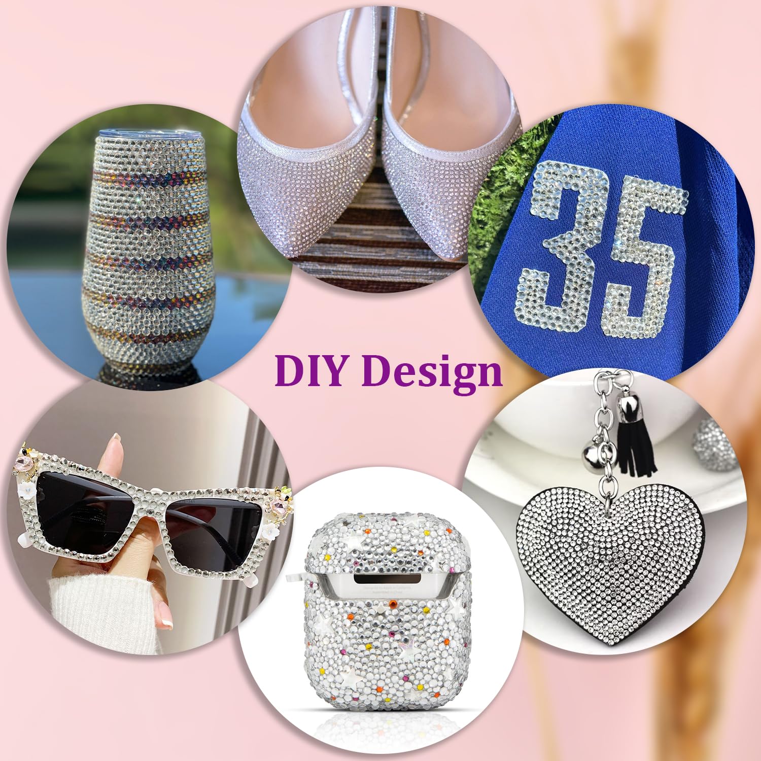 30000Pcs Resin Rhinestones for Bedazzling, Silver Clear Flatback Gems for Diamond Art, Crystal Bedazzler Kit with 3Pcs 10ml B7000 Jewelry Glue for Crafting Clothing Book Shoes Nail Art
