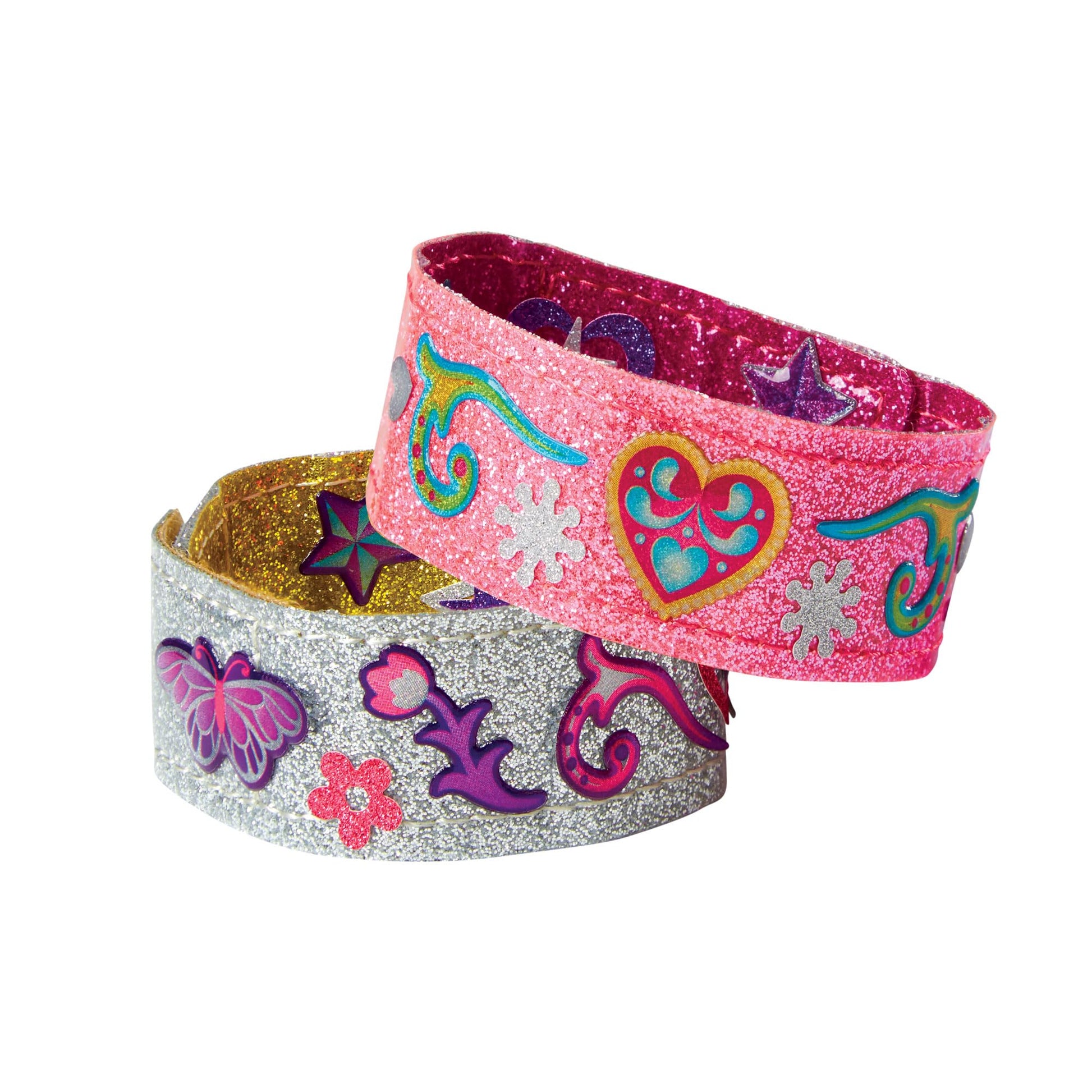 Melissa & Doug Design-Your-Own Bracelets with 100+ Sparkle Gem and Glitter Stickers