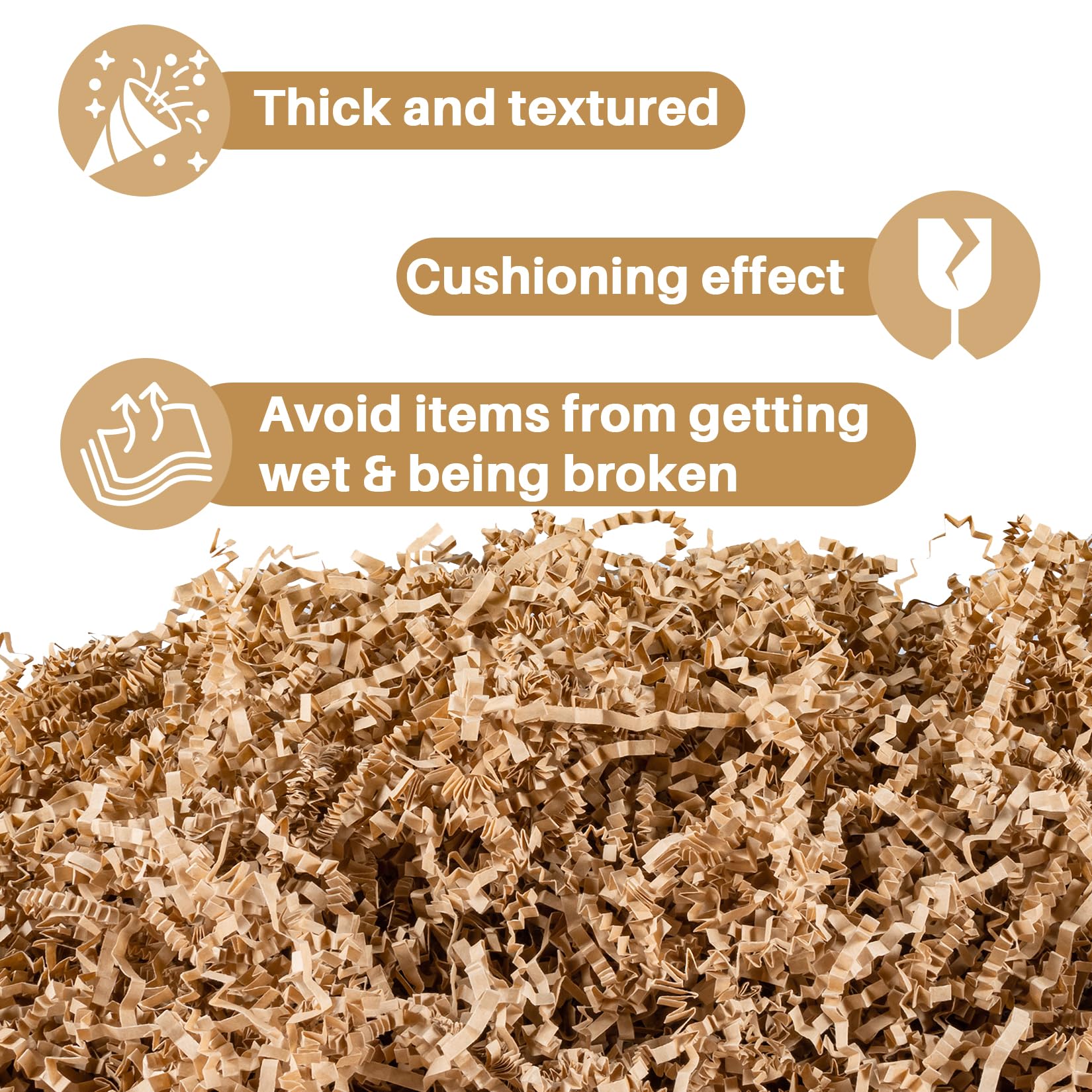 Sukh 5OZ Sukh Paper Shred Filler - Crinkle Cut Paper Shred Filler Shredded Tissue for Gift Basket Filler Raffia Grass Paper Stuffing
