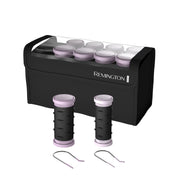Remington Compact Ceramic Dual Voltage Hot Rollers for Long and Short Hair, Hair Setters, Hair Curlers, 1-1 1/4" Purple/Black, 10 Piece Set