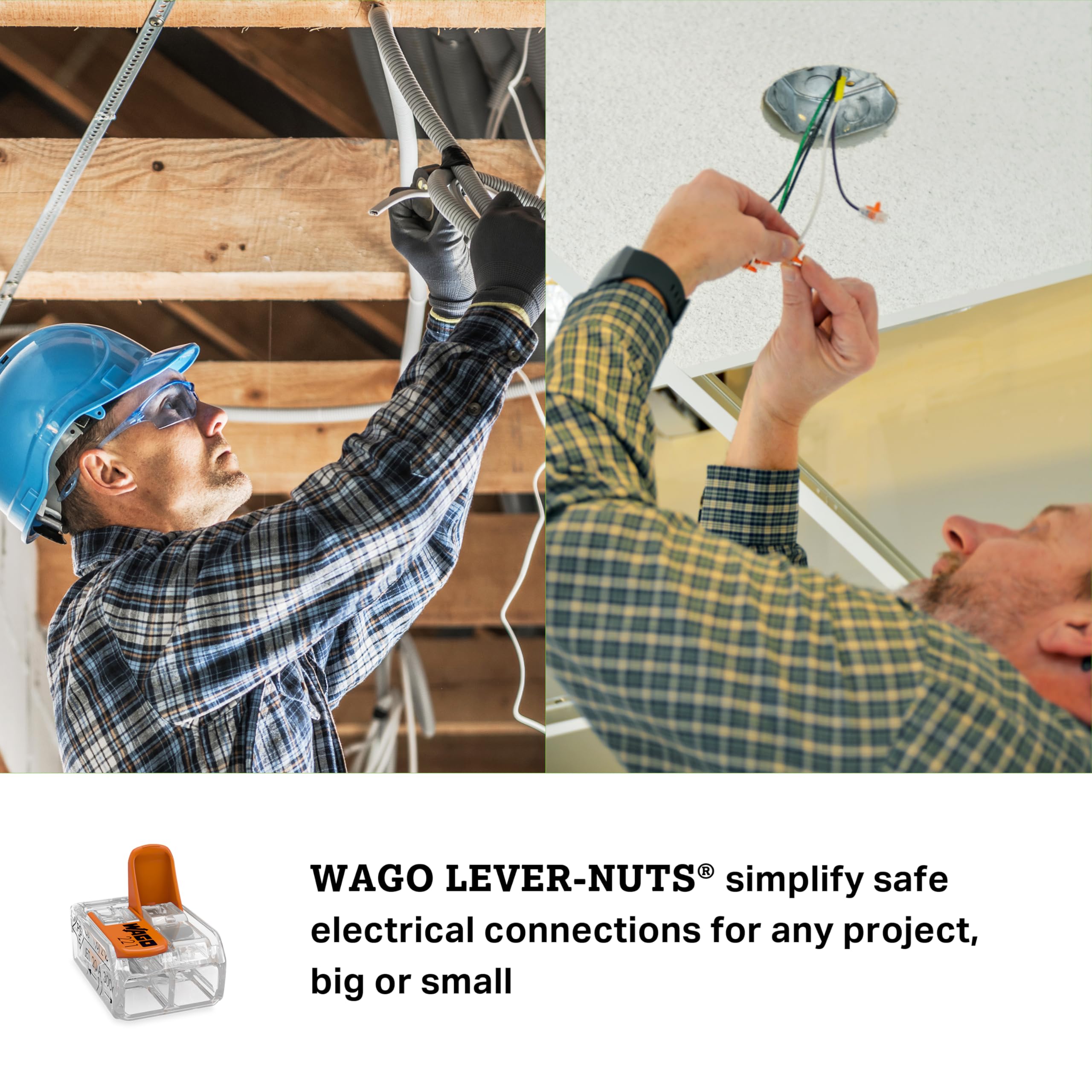 Wago 221-412 2-Conductor Compact Splicing Connectors (Pack of 100)