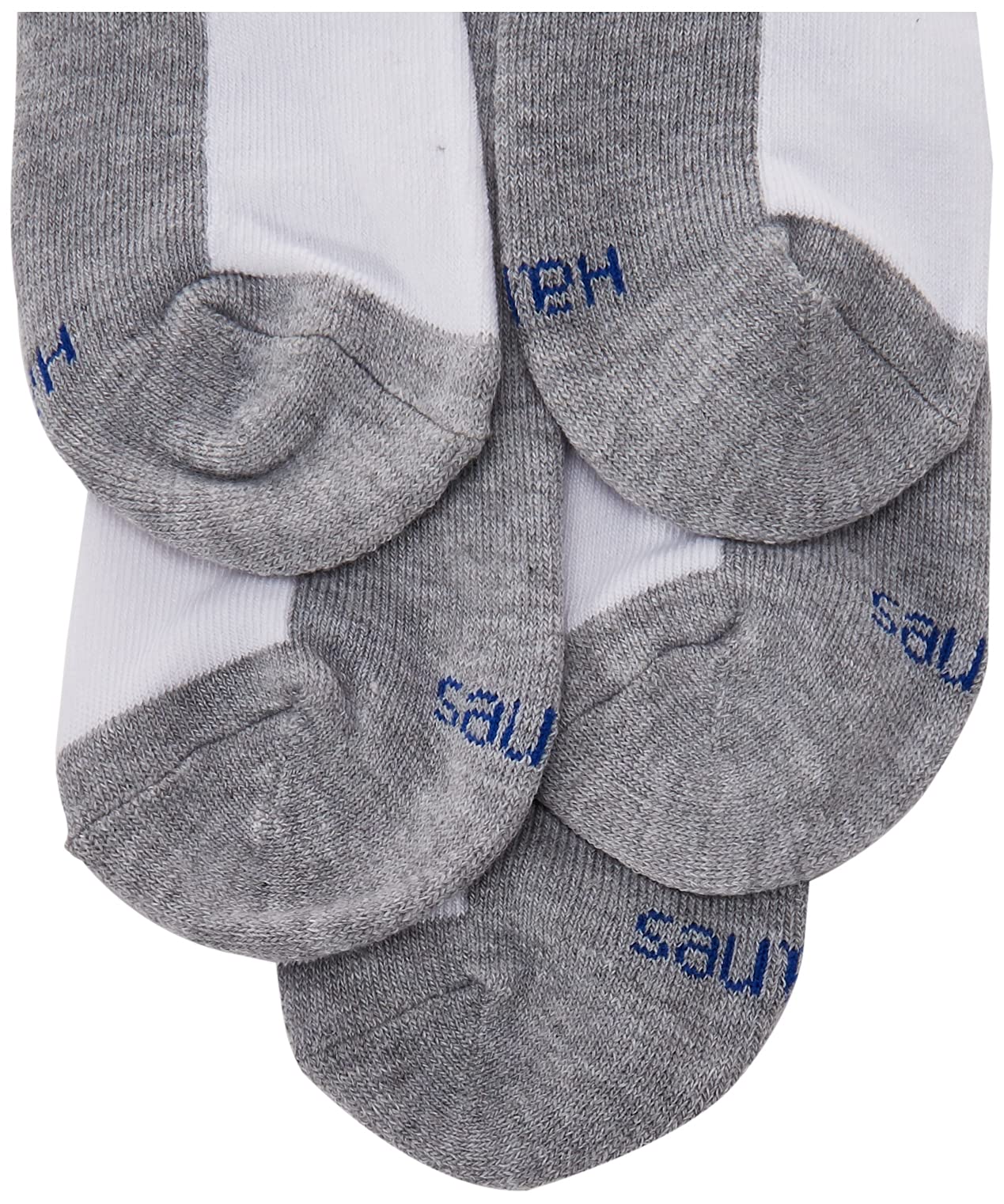 Hanes Boys Socks, Double Tough Cushioned Ankle And No Show, 12-pair Packs Athletic-socks, Ankle - White/Grey Bottom - 12 Pack, Medium US
