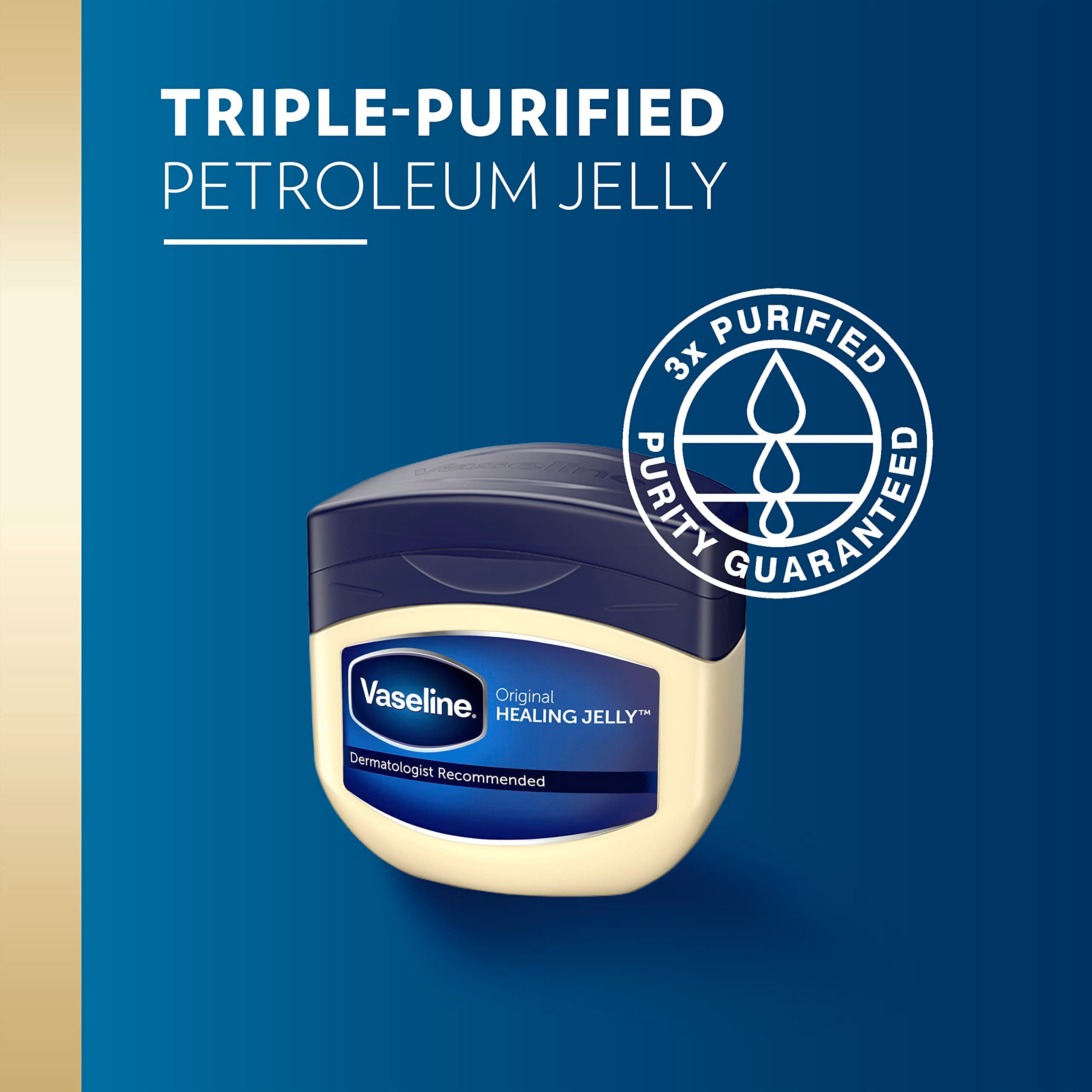 Vaseline Petroleum Jelly Original 3 Count Provides Dry Skin Relief And Protects Minor Cuts Dermatologist Recommended And Locks In Moisture 13oz