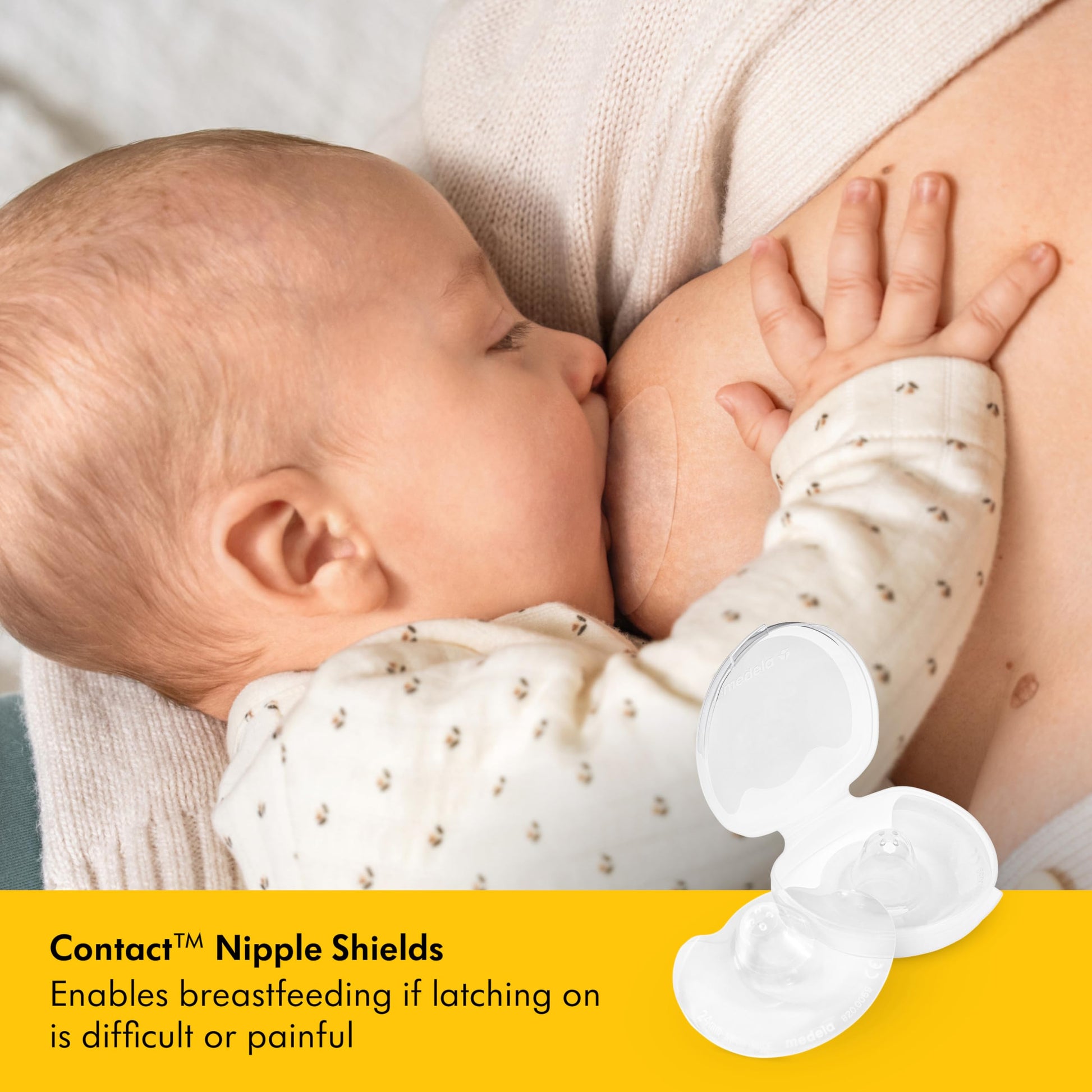 Medela Contact Nipple Shields, Medium 20mm | for Latching Difficulties During Breastfeeding, Flat or Inverted Nipples