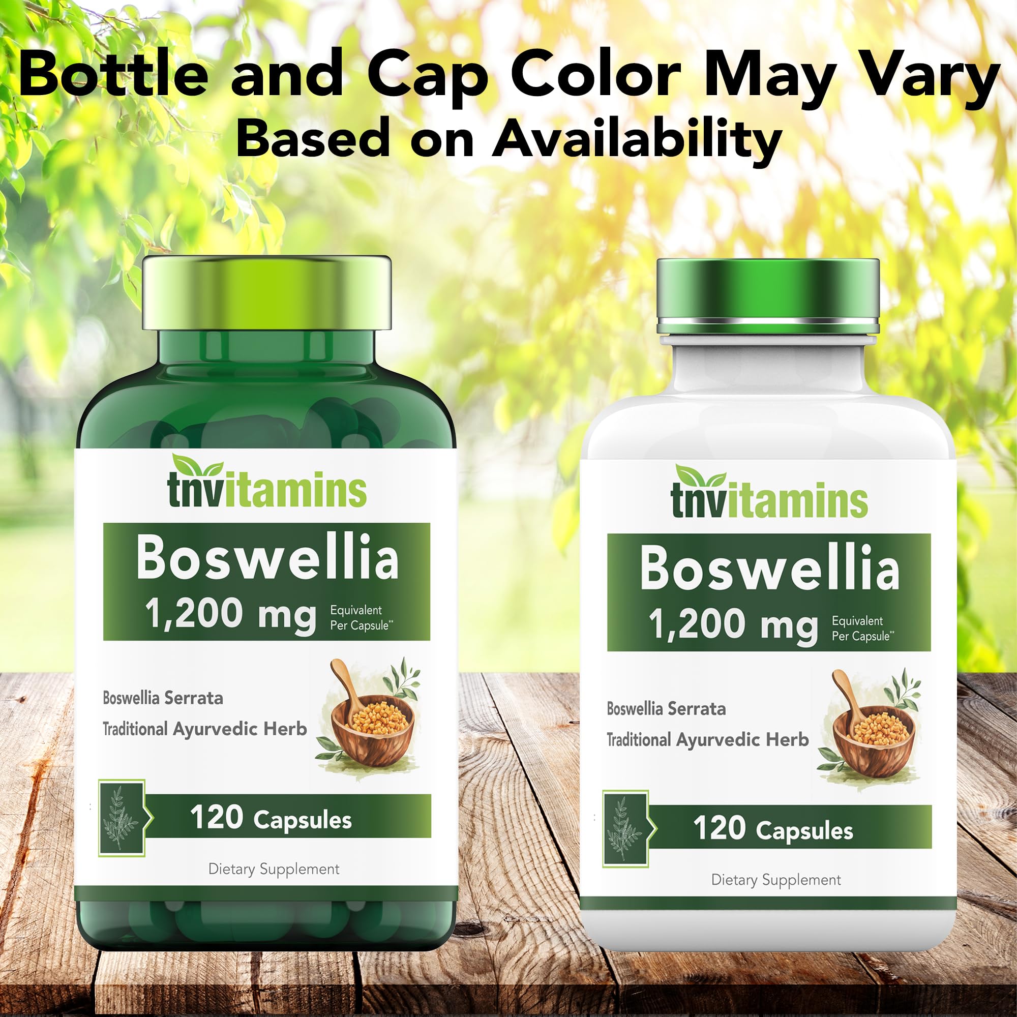 tnvitamins Boswellia Serrata Herbal Extract Capsules | 1200 MG/Capsule (120 Capsules) | Joint Support Supplement* | Ayurvedic Herb: Indian Olibanum/Frankincense