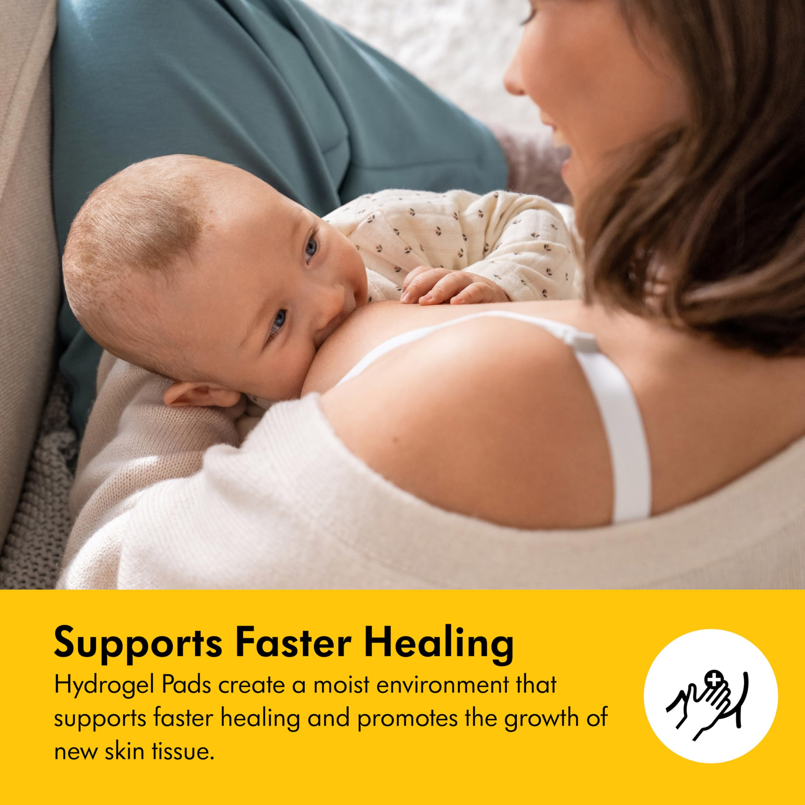Medela Hydrogel Pads, Instant Pain Relief for Cracked or Sore Nipples from Breastfeeding and Pumping, Cooling Moisture Supports Natural Healing, Pack of 4