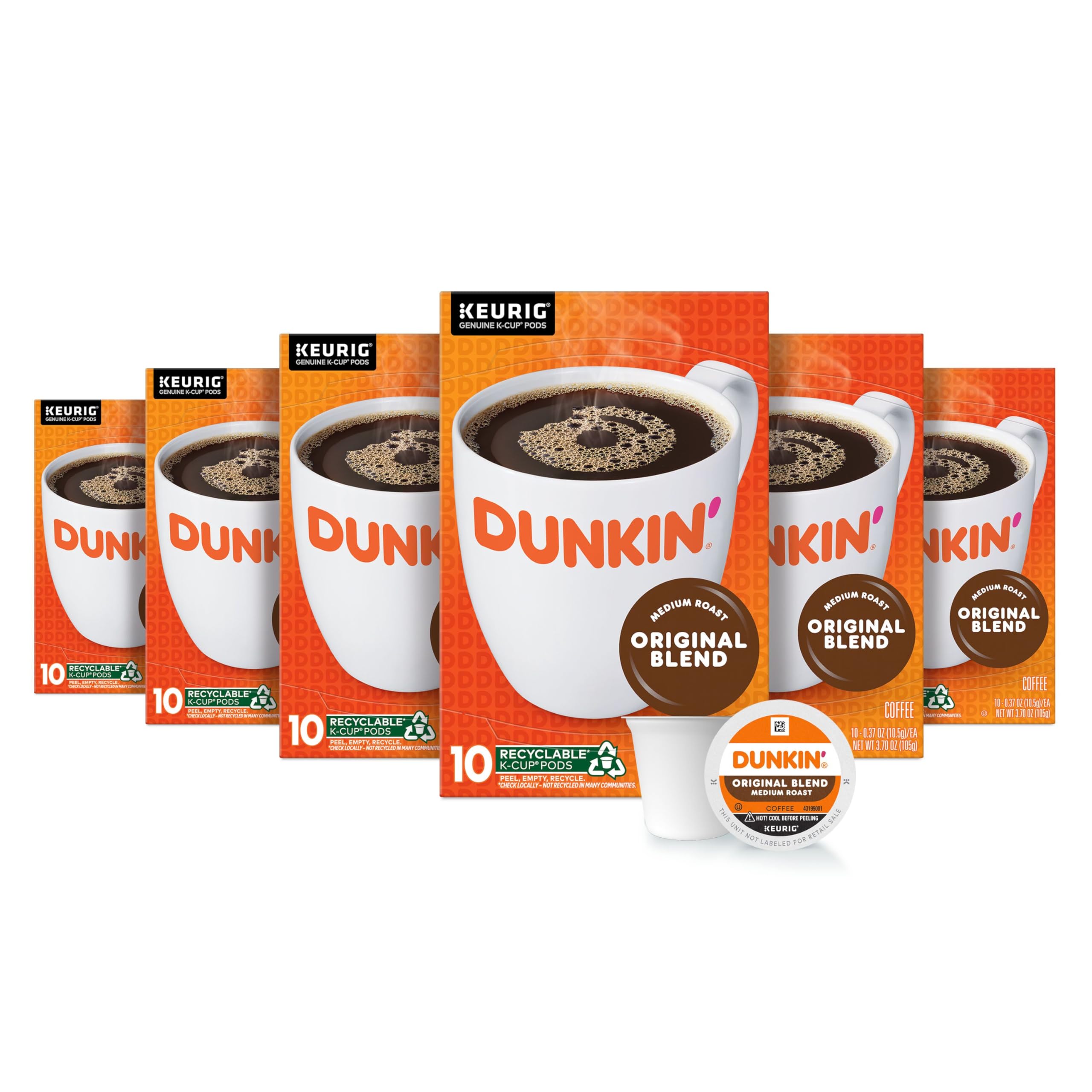 Dunkin' Original Blend Mild gerösteter Kaffee, 60 Keurig K-Cup Pads
