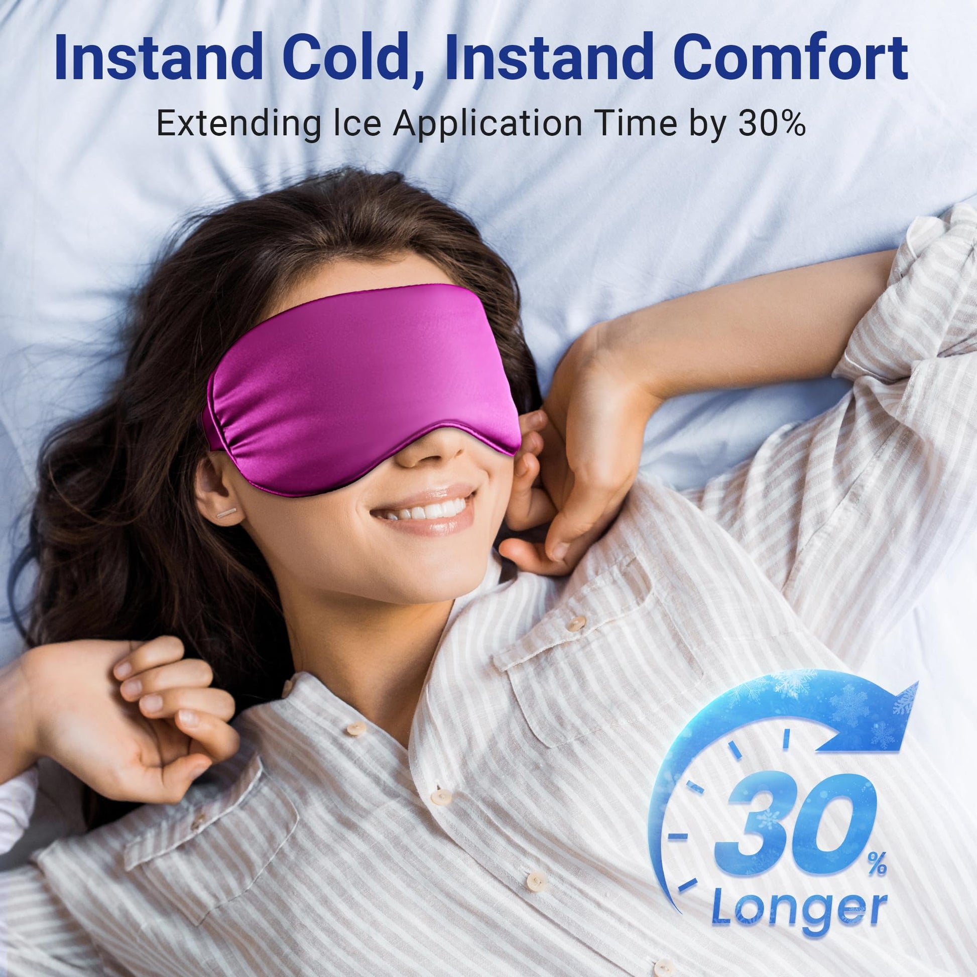 Cooling Eye Mask for Puffy Eyes: Cold Compress for Migraines Headache After Surgery and Puffiness, Relaxation Gifts for Women, Gel Sleep Mask for Dark Circles, Reusable Face Ice Pack(Purple)