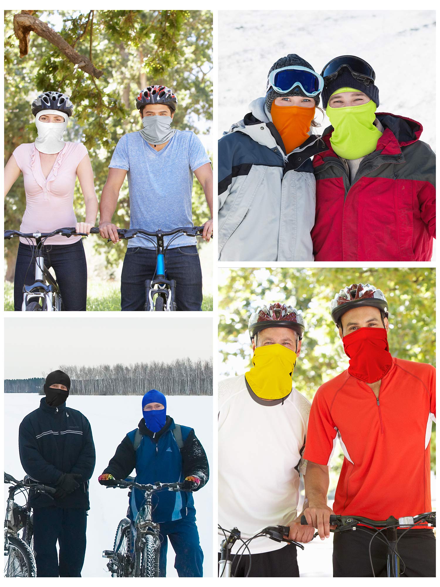 9 Pcs Ski Mask for Men Full Face Cover UV Sun Protection Face Mask Windproof Balaclava for Outdoor Motorcycle Cycling