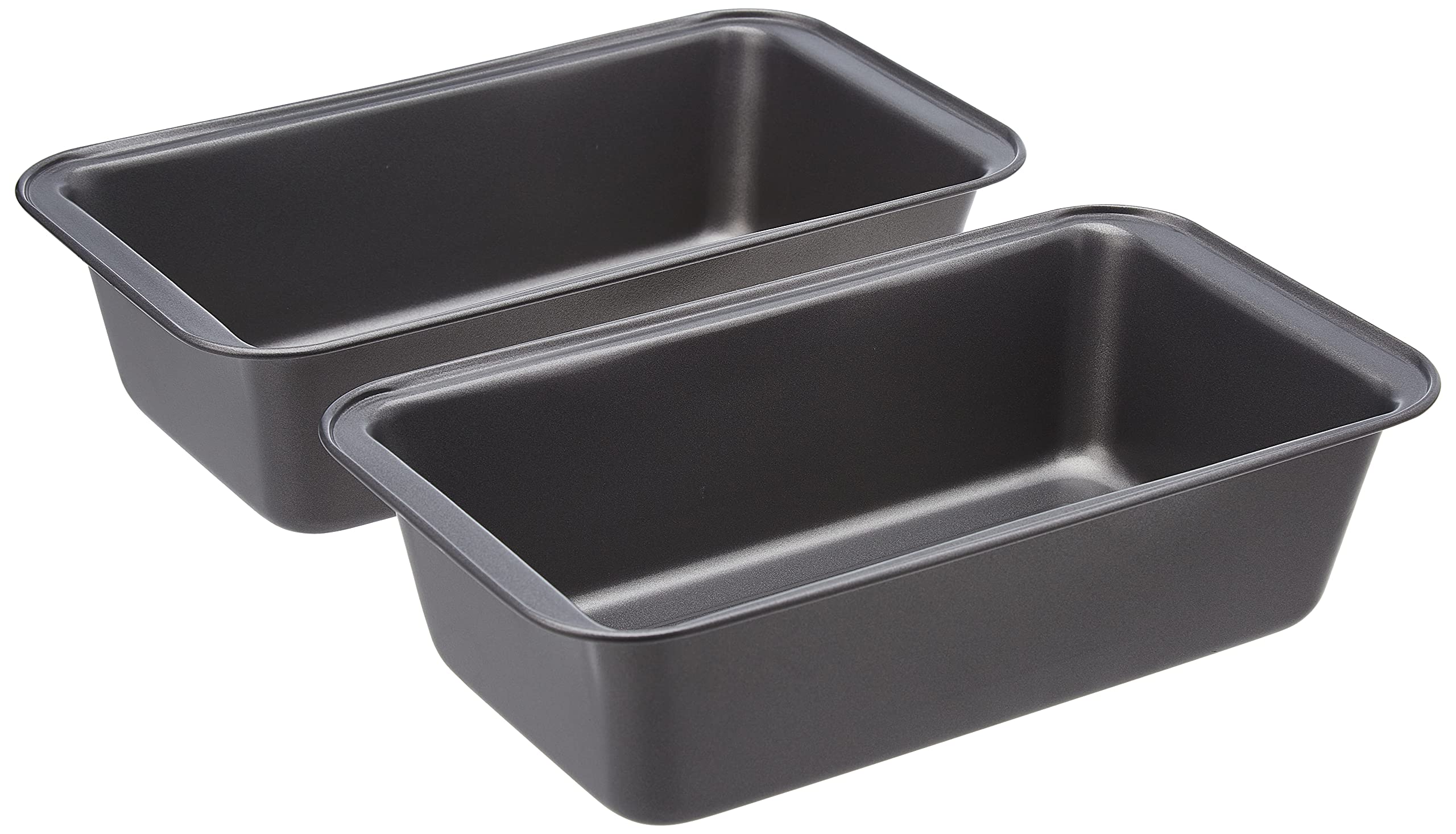 Basics Rectangular Baking Bread Loaf Pan, 9.5 x 5 Inch, Set of 2, Gray