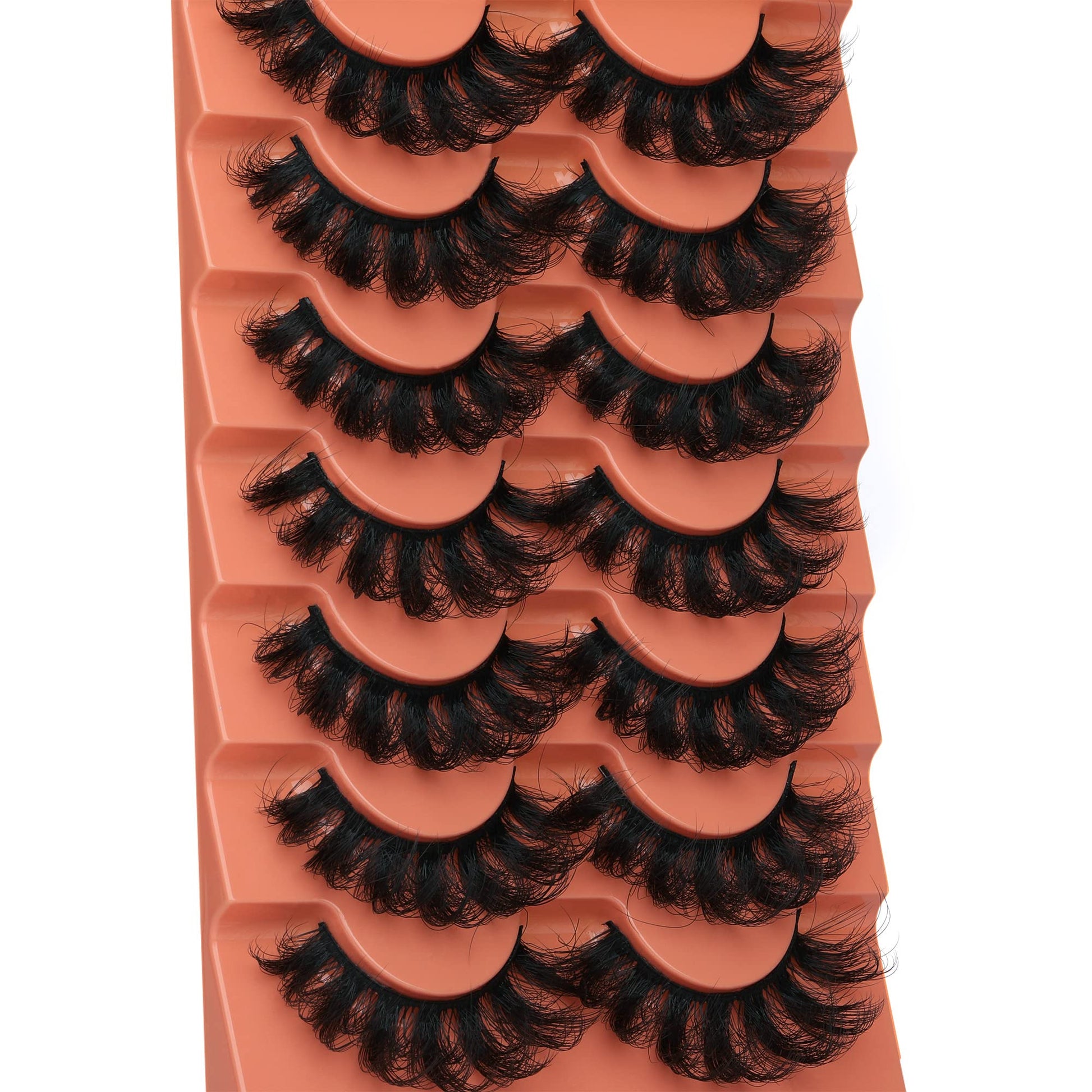 Mink Lashes Fluff False Eyelashes 20-22mm Dramatic Full Wispy Eye Lashes 8D Volume Curly Fake Eyelashes 7 Pairs Faux Mink Lashes Multipack by TOOCHUNAG