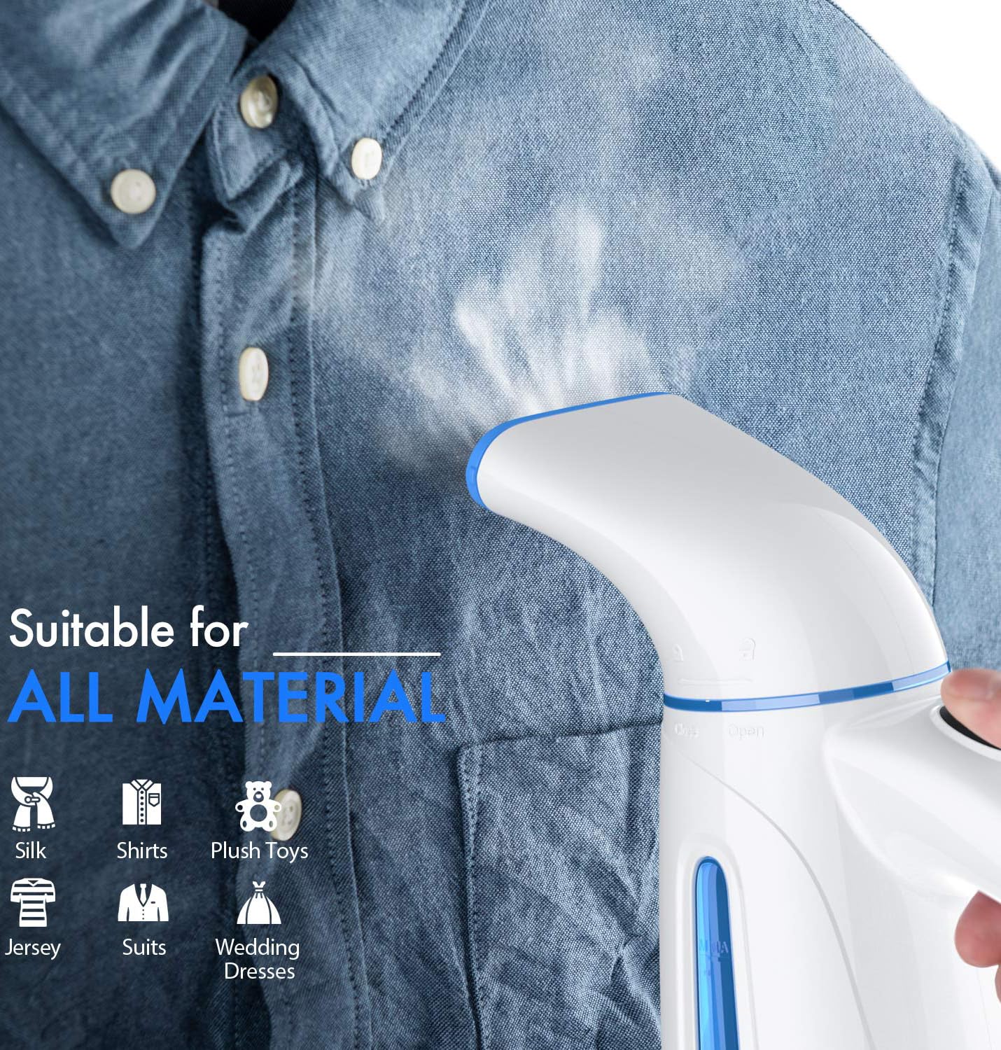 OGHom Steamer for Clothes, Handheld Clothing Steamer for Garment, 240ml Big Capacity 700W Portable Travel Steam Iron (Only for 120V)