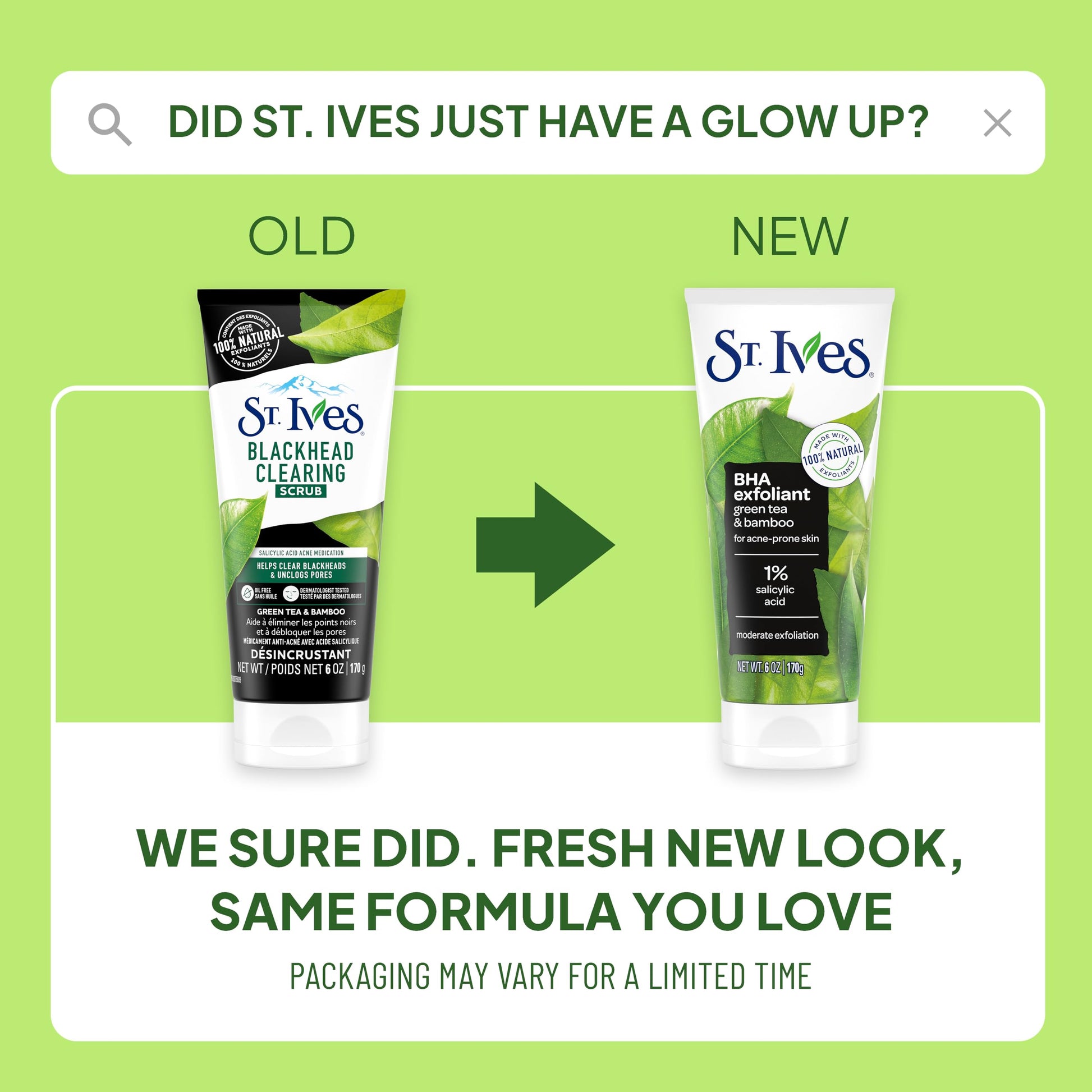 St. Ives Blackhead Clearing Face Scrub, Green Tea, 6 oz