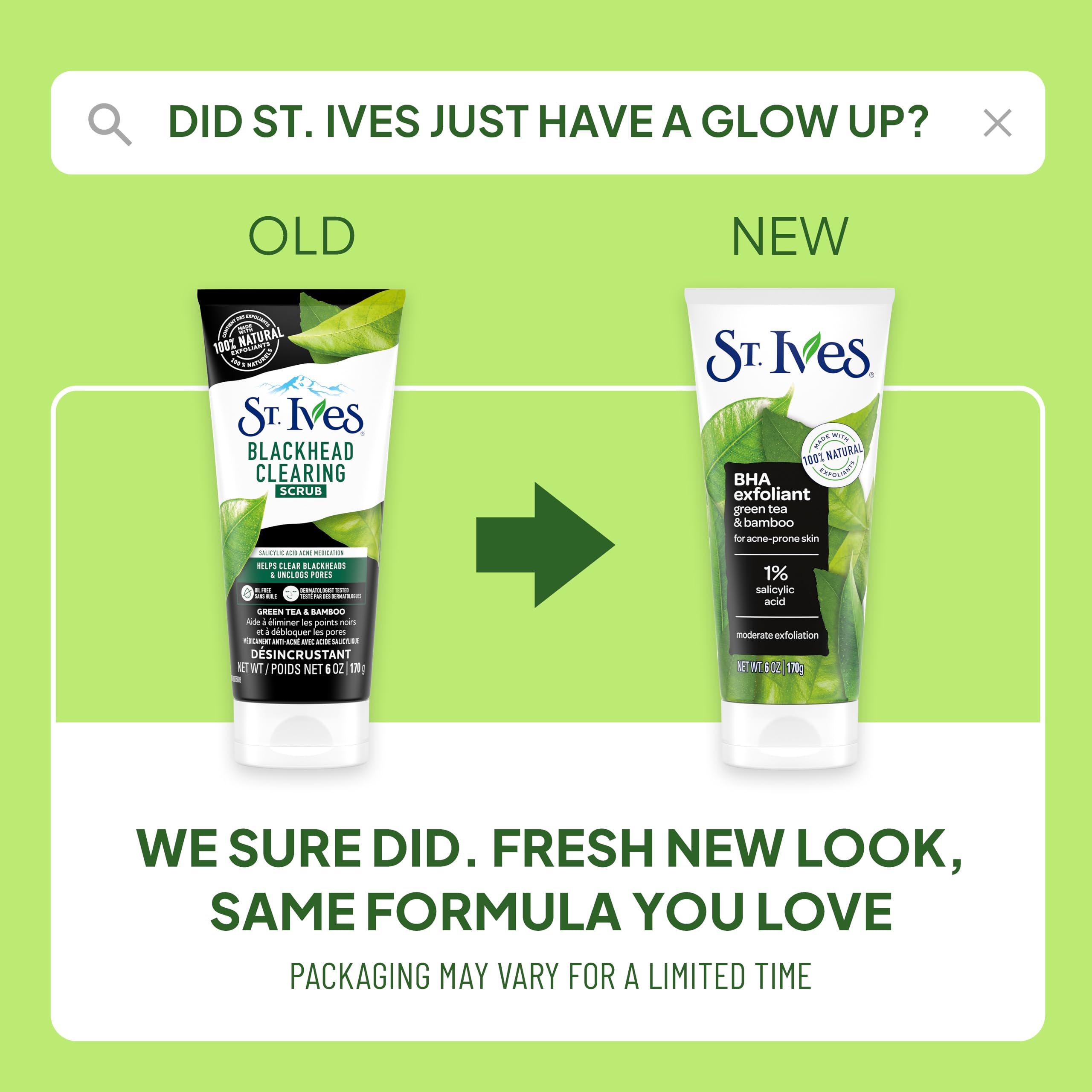 St. Ives Blackhead Clearing Face Scrub, Green Tea, 6 oz