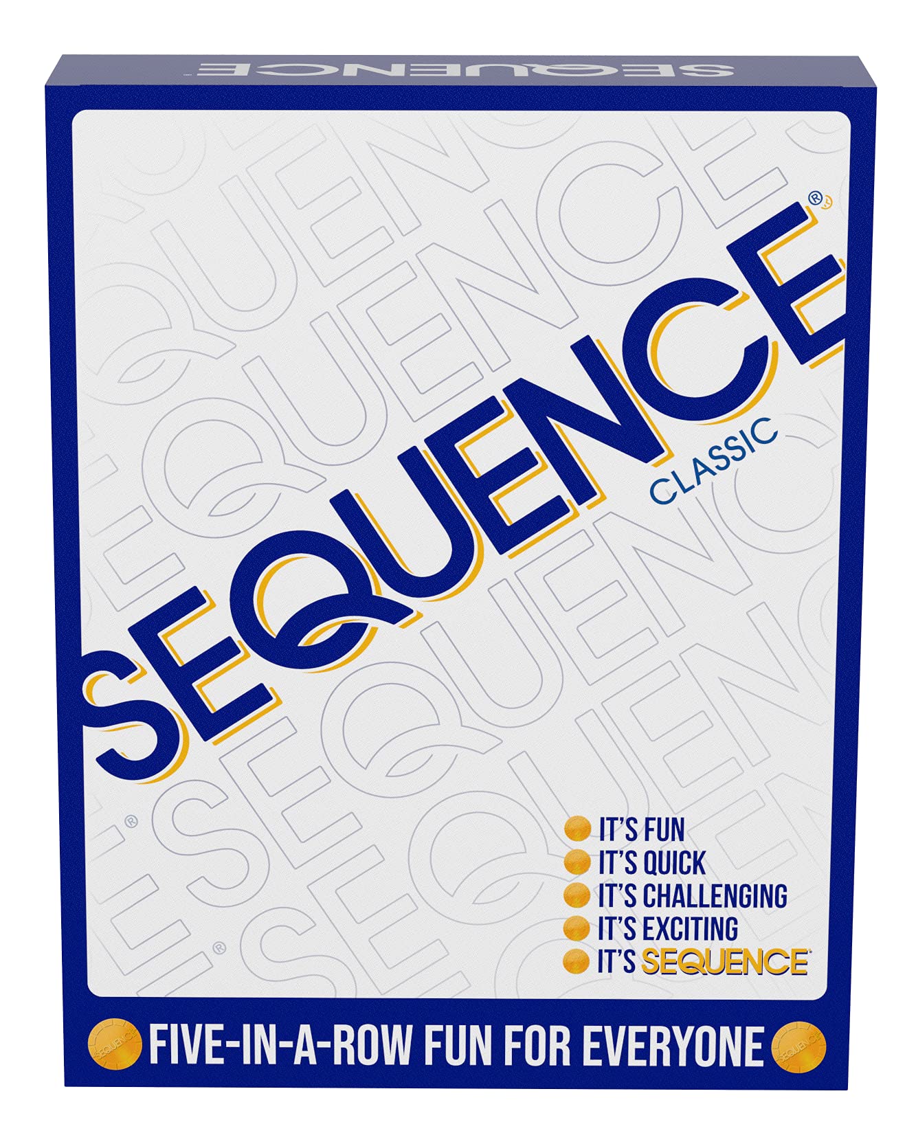 SEQUENCE- لعبة سيكوينس الأصلية مع لوحة قابلة للطي، بطاقات وقطع لعب من جاكس (قد تختلف العبوة) أبيض، 10.3 بوصة × 8.1 بوصة × 2.31 بوصة