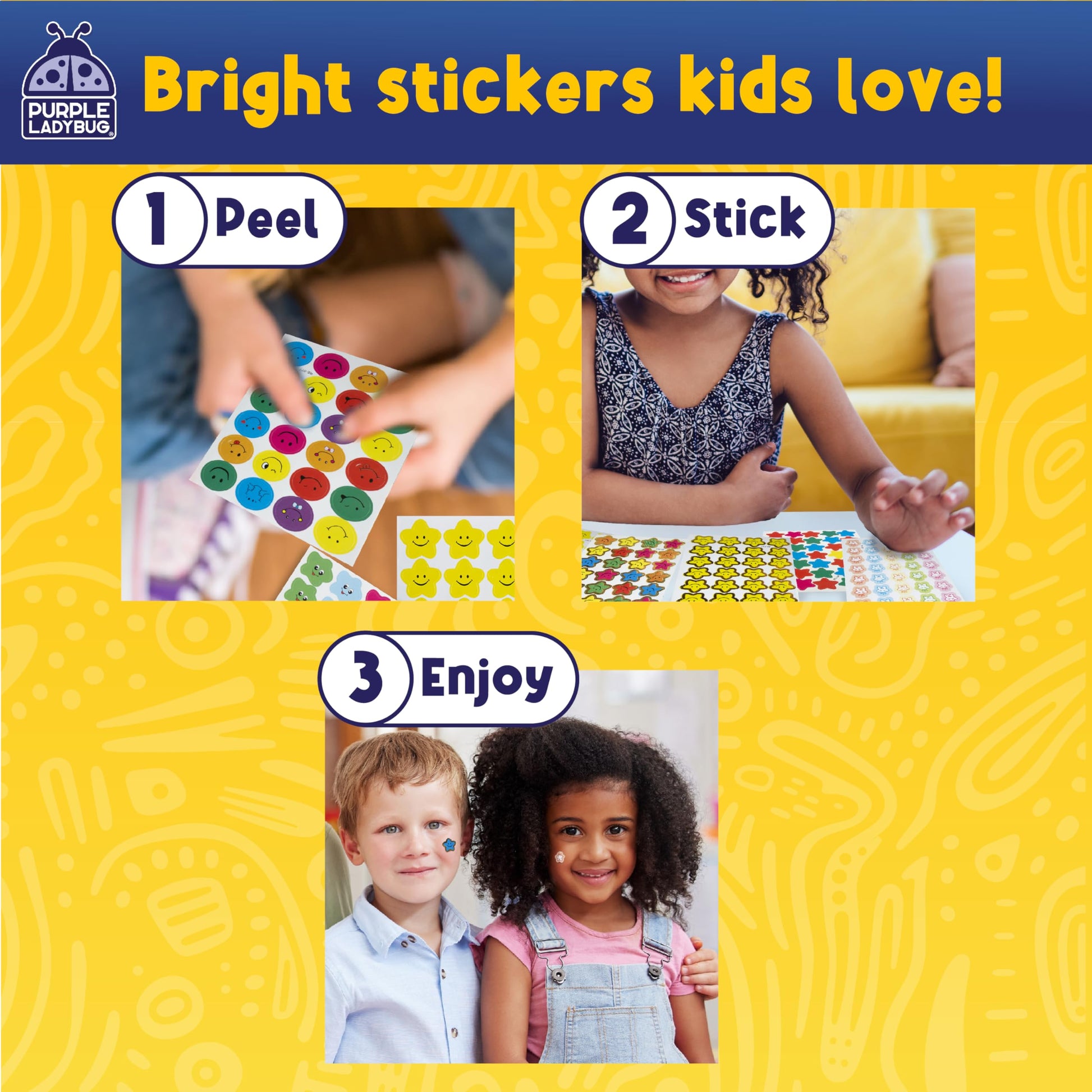 Purple Ladybug Teacher Stickers for Students - 4960 Reward Stickers for Classroom Supplies, Teacher Must-Haves & School Stickers, Small Stickers for Reward Charts, Back to School Gift, Summer Activity