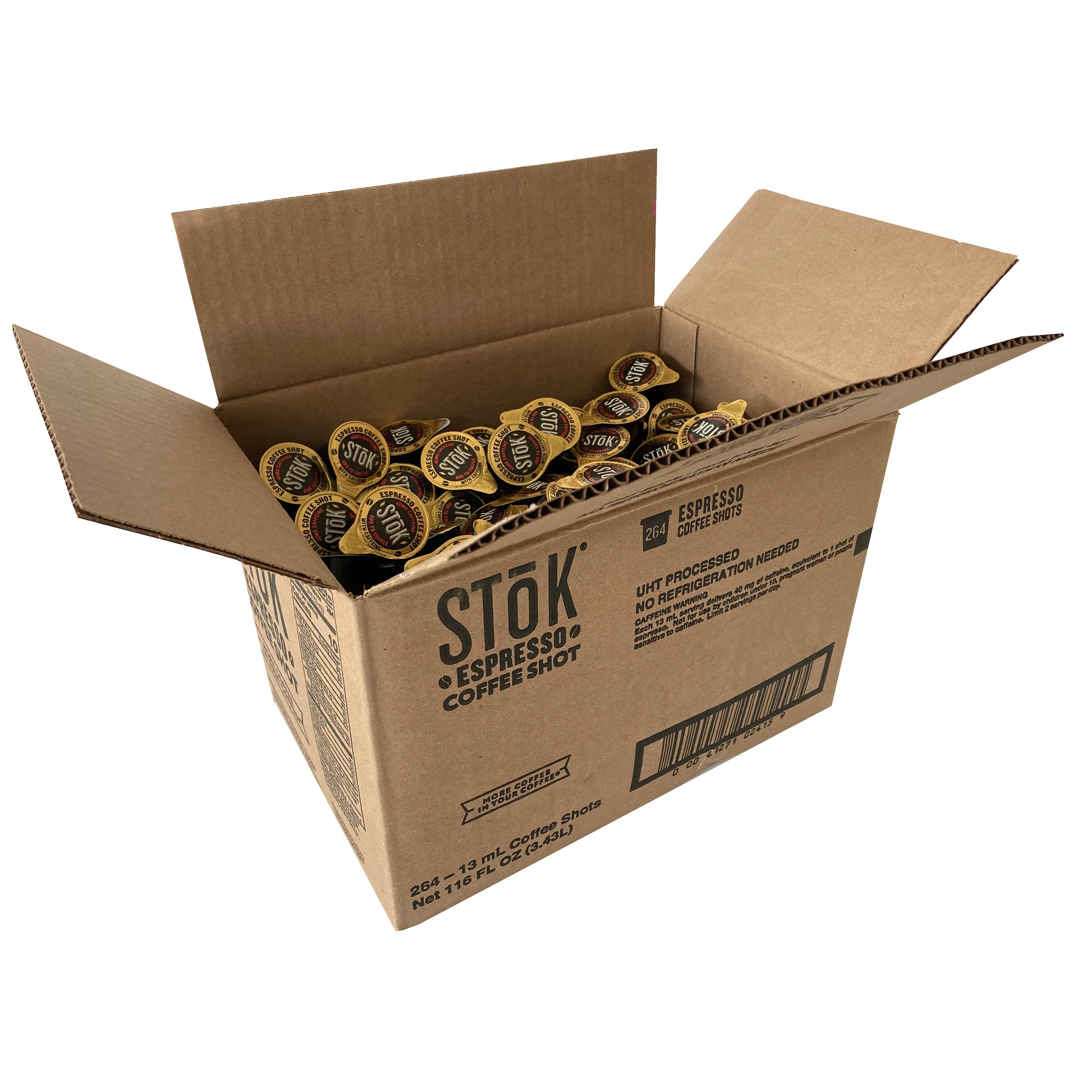 SToK Cold Brew Espresso Kaffeeproben, Ungesüßt, 0,43 fl oz (264er-Pack)