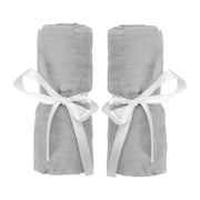 Newton Baby Spannbettlaken für Stubenwagen & Beistellbett, Essential Stubenwagen (2er-Pack) – Ultra-atmungsaktiv, waschbar und ultraweich, 100 % Musselin, 48 x 89 cm, Grau