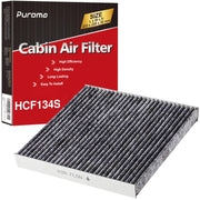Puroma Cabin Air Filter with Activated Carbon, Replacement for CP134, CF10134, Honda & Acura, Civic, CR-V, Odyssey, CSX, ILX, MDX, RDX, AT134 (1 pc)