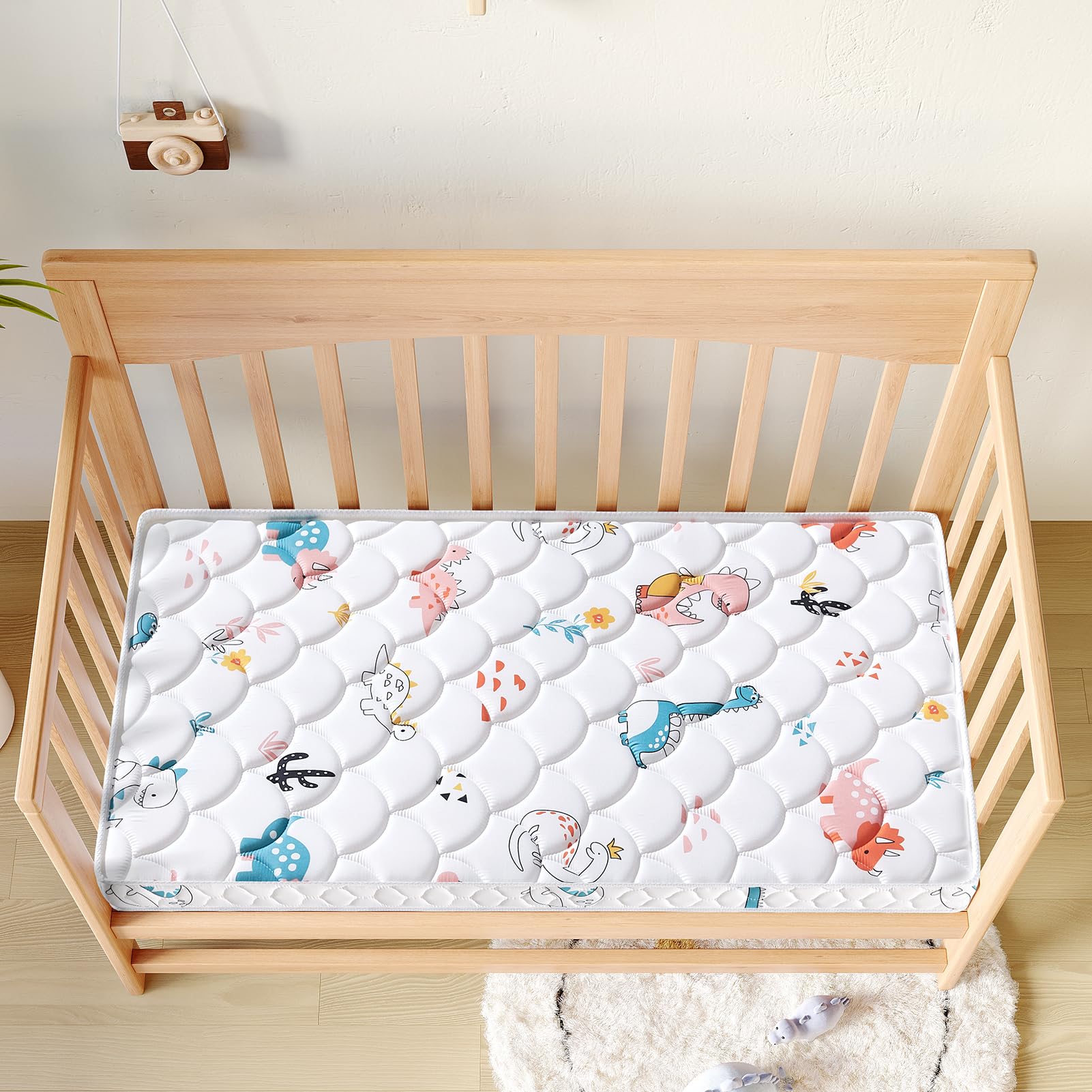 Letmxiu Premium 5" Crib Mattress and Toddler Mattress, Dual-Sided and Firm, Hypoallergenic Crib Mattress, Fits Standard Crib and Toddler Bed