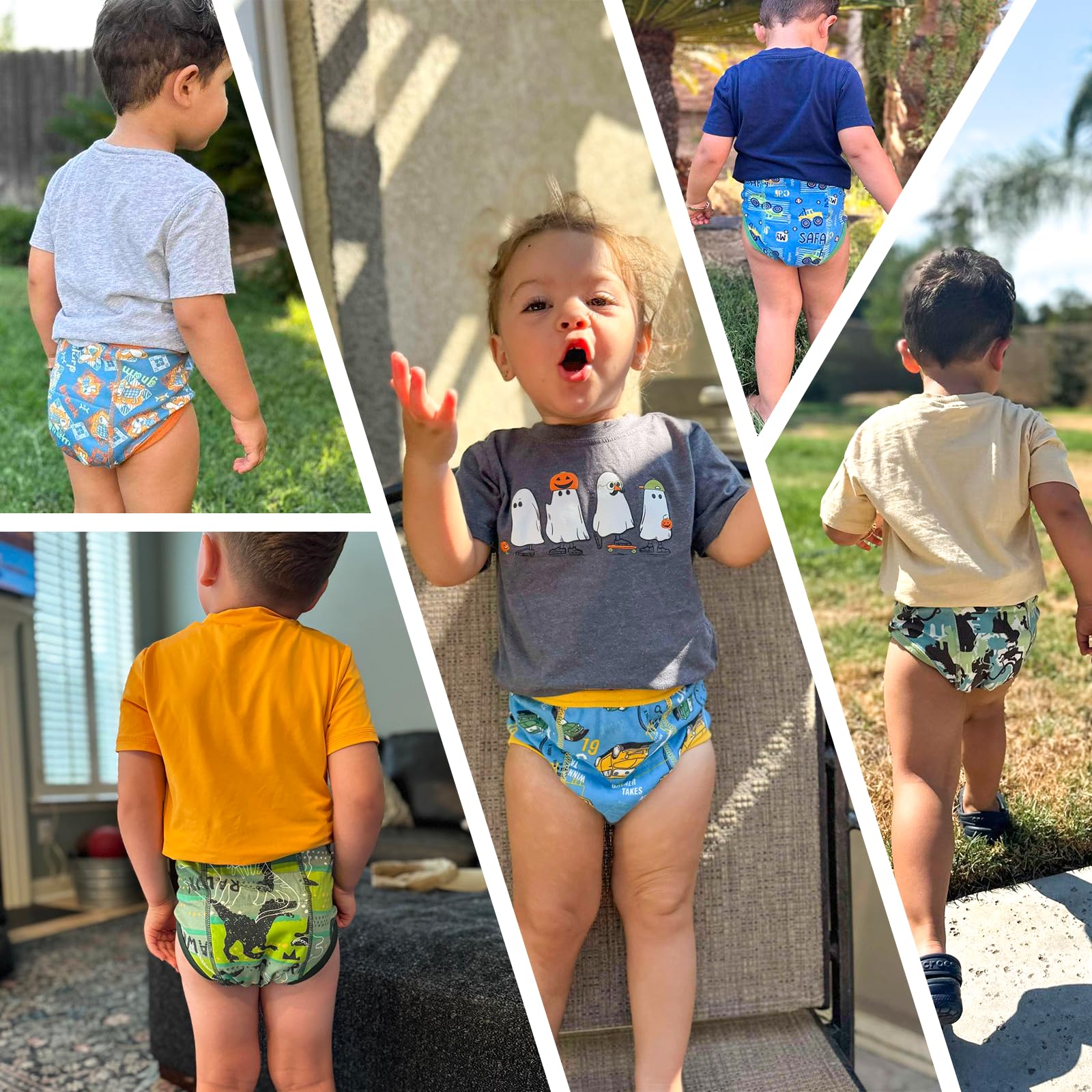 MooMoo Baby Potty Training Underwear 10 Packs Absorbent Toddler Training Pants for Boys and Girls Cotton 3T