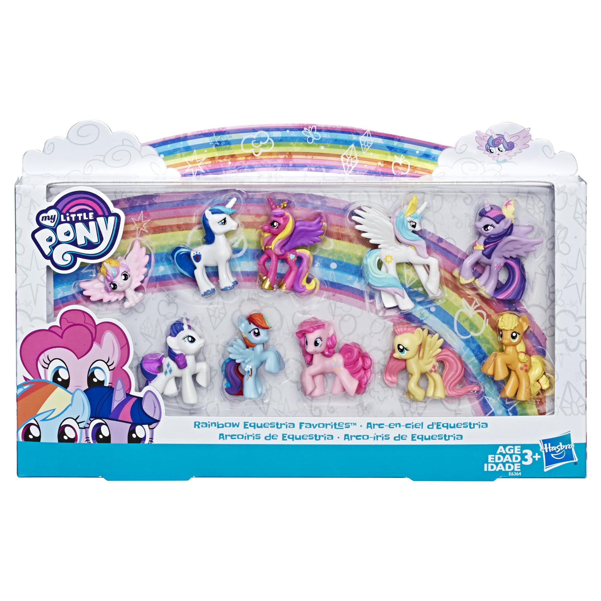 My Little Pony Toy Rainbow Equestria Favorites 10 Figure Collection, for Kids Ages 3 Years Old and Up (Amazon Exclusive)