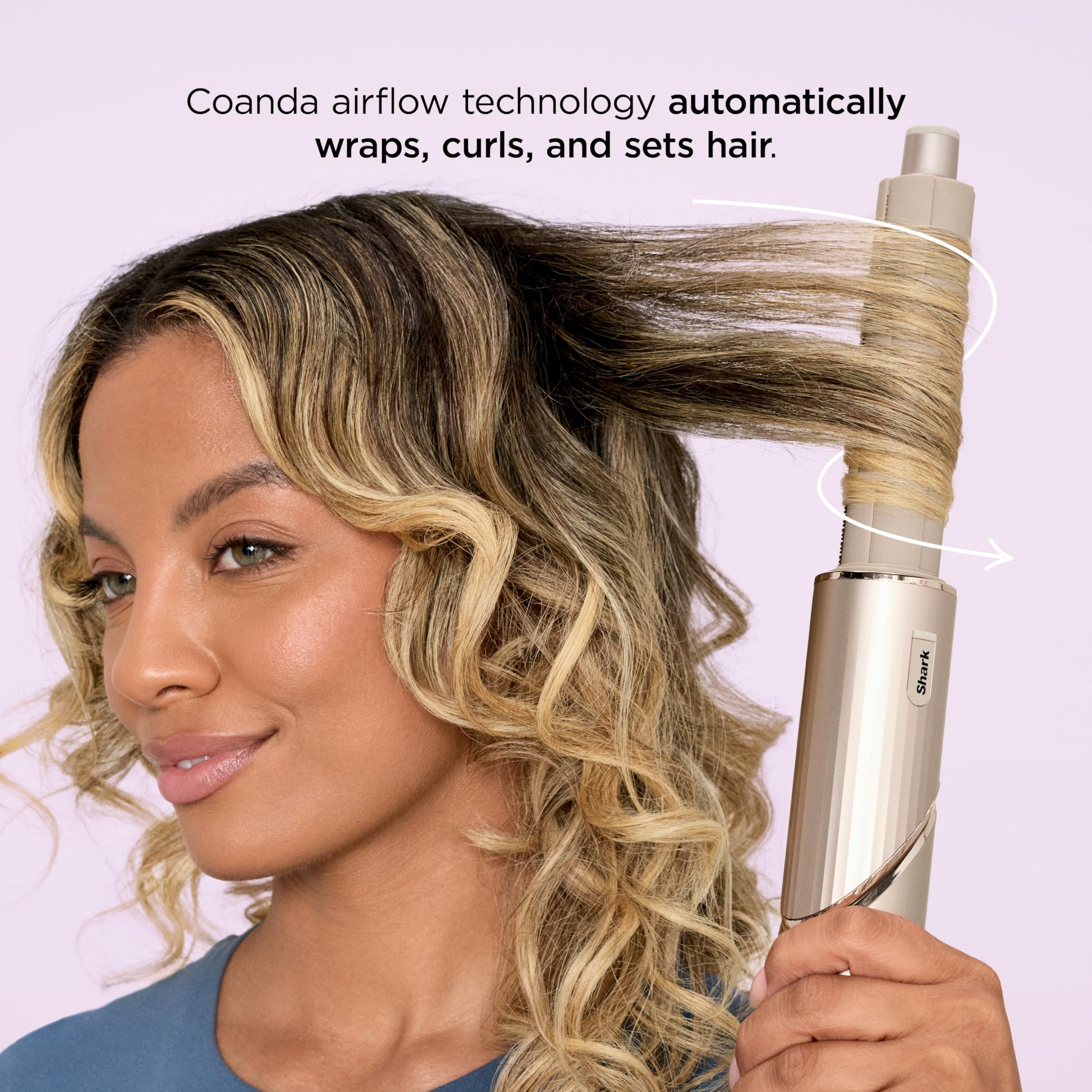 Shark HD430 FlexStyle Air Styling & Drying System, Powerful Hair Dryer Brush & Multi-Styler with Auto-Wrap Curlers, Paddle Brush, Oval Brush, Concentrator Attachment, Stone