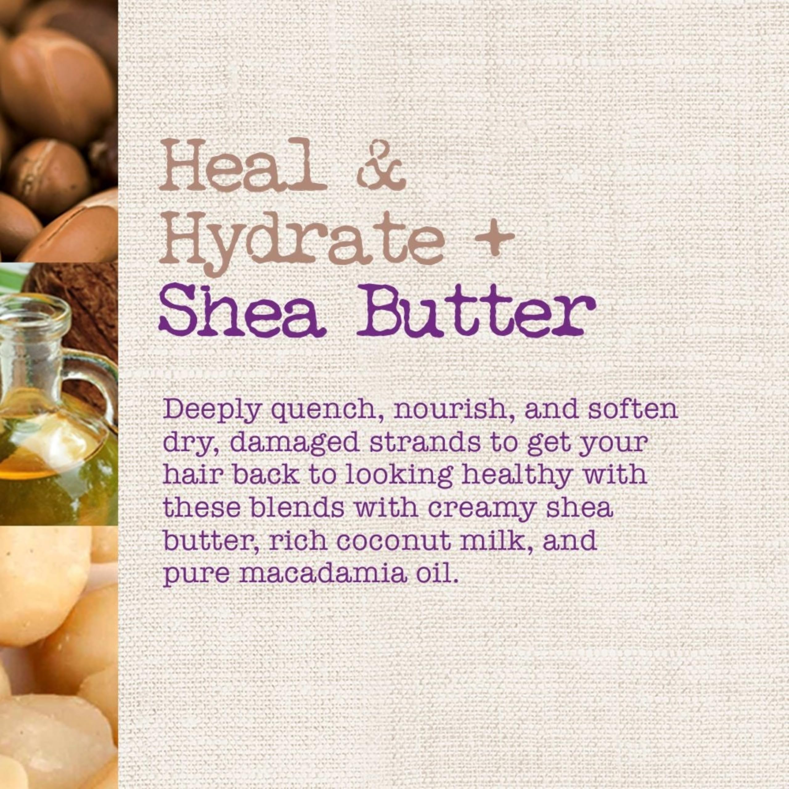 Maui Moisture Heal & Hydrate + Shea Butter Hair Mask & Leave-In Conditioner Treatment to Deeply Nourish Curls & Help Repair Split Ends, Vegan, Silicone, Paraben & Sulfate-Free, 12 Ounce