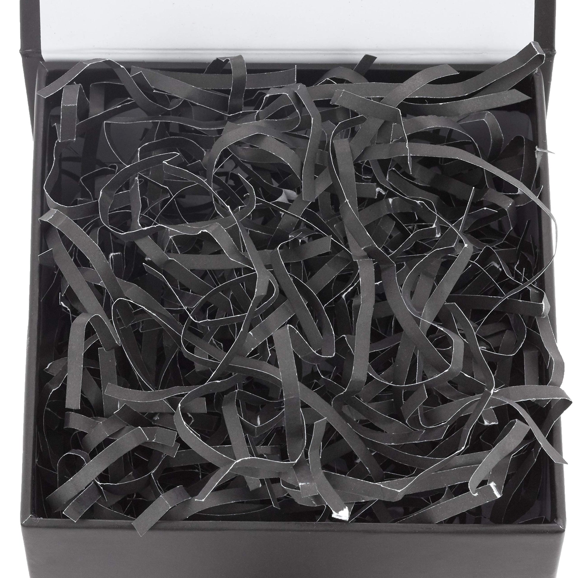 Hallmark Small Gift Box with Bow and Shredded Paper Fill (Black 4 inch Gift Box) for Weddings, Graduations, Birthdays, Father's Day, Groomsmen Gifts, All Occasion